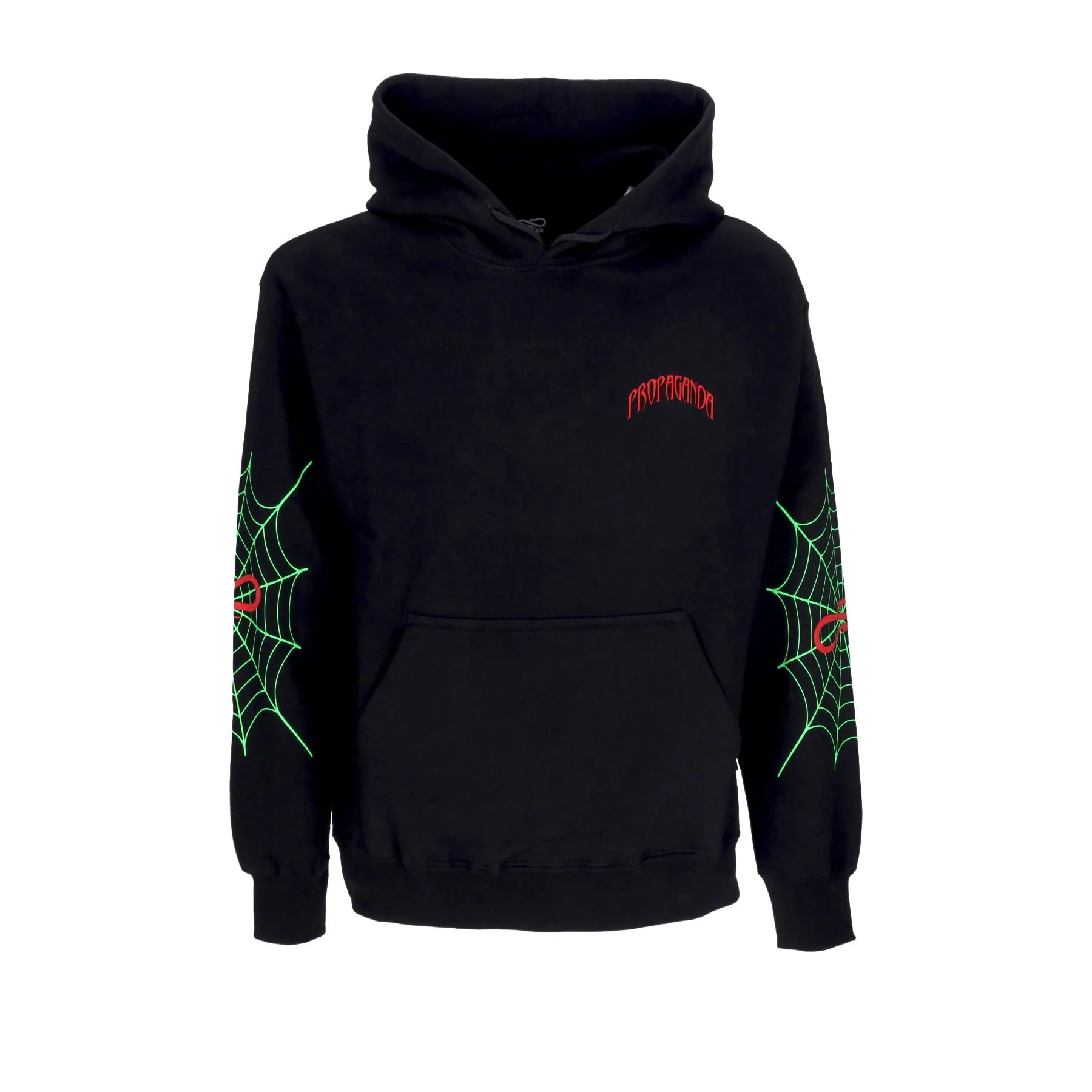 Felpa Cappuccio Uomo Triangle Web Hoodie Black