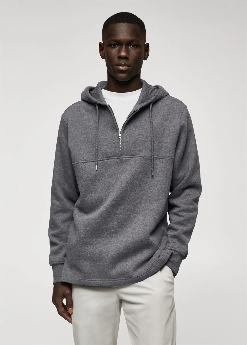 Felpa cappuccio zip