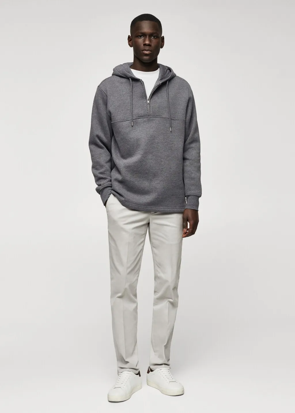 Felpa cappuccio zip