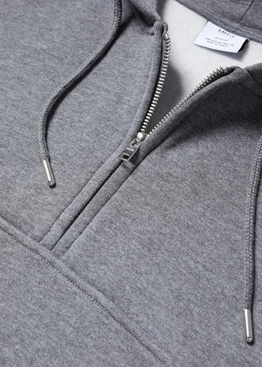 Felpa cappuccio zip