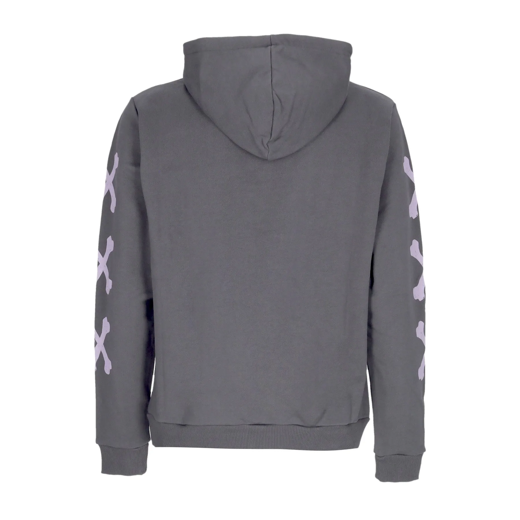 Felpa Leggera Cappuccio Uomo Cross Bones Hoodie Grey/lilac