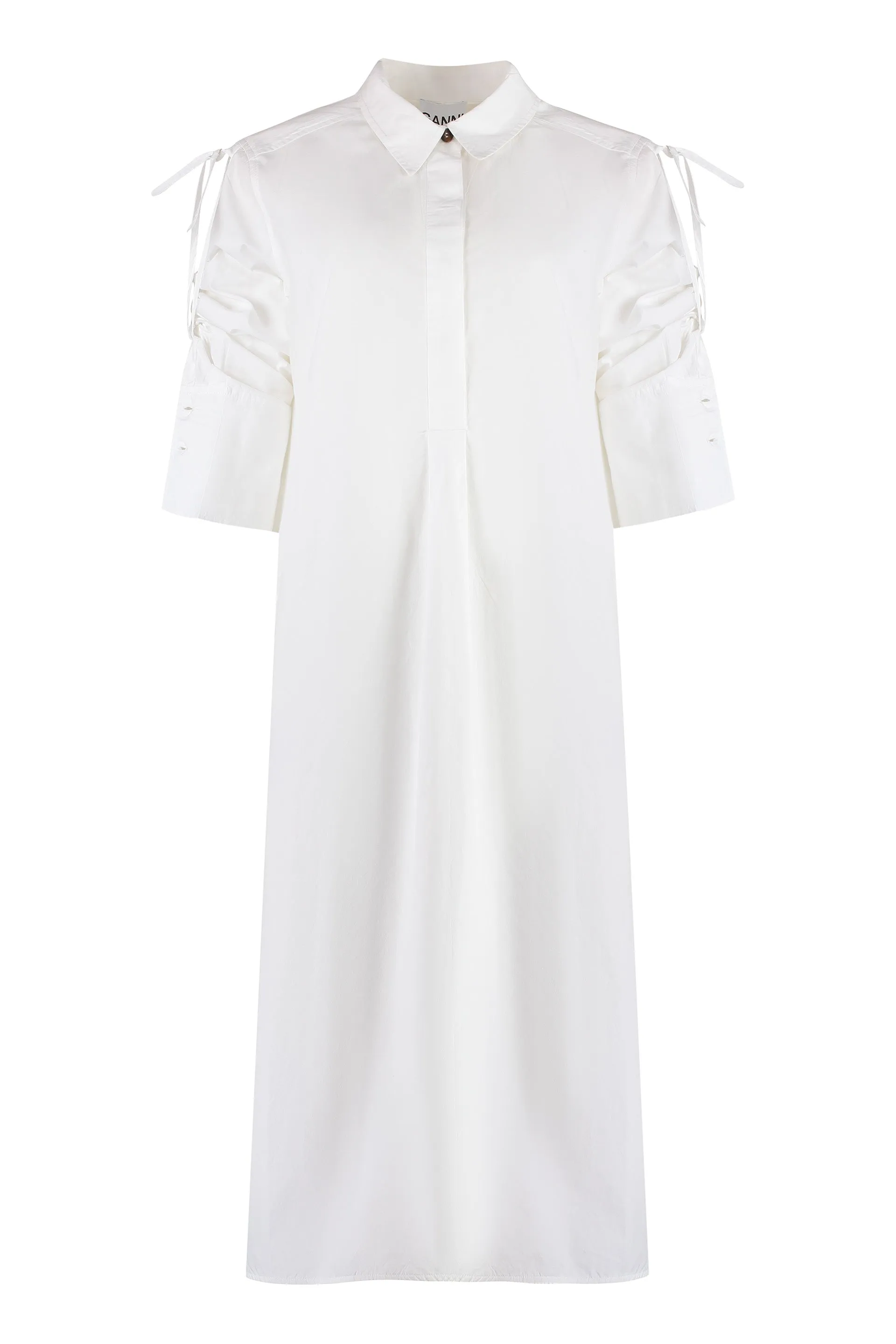 GANNI Abito chemisier oversize in cotone