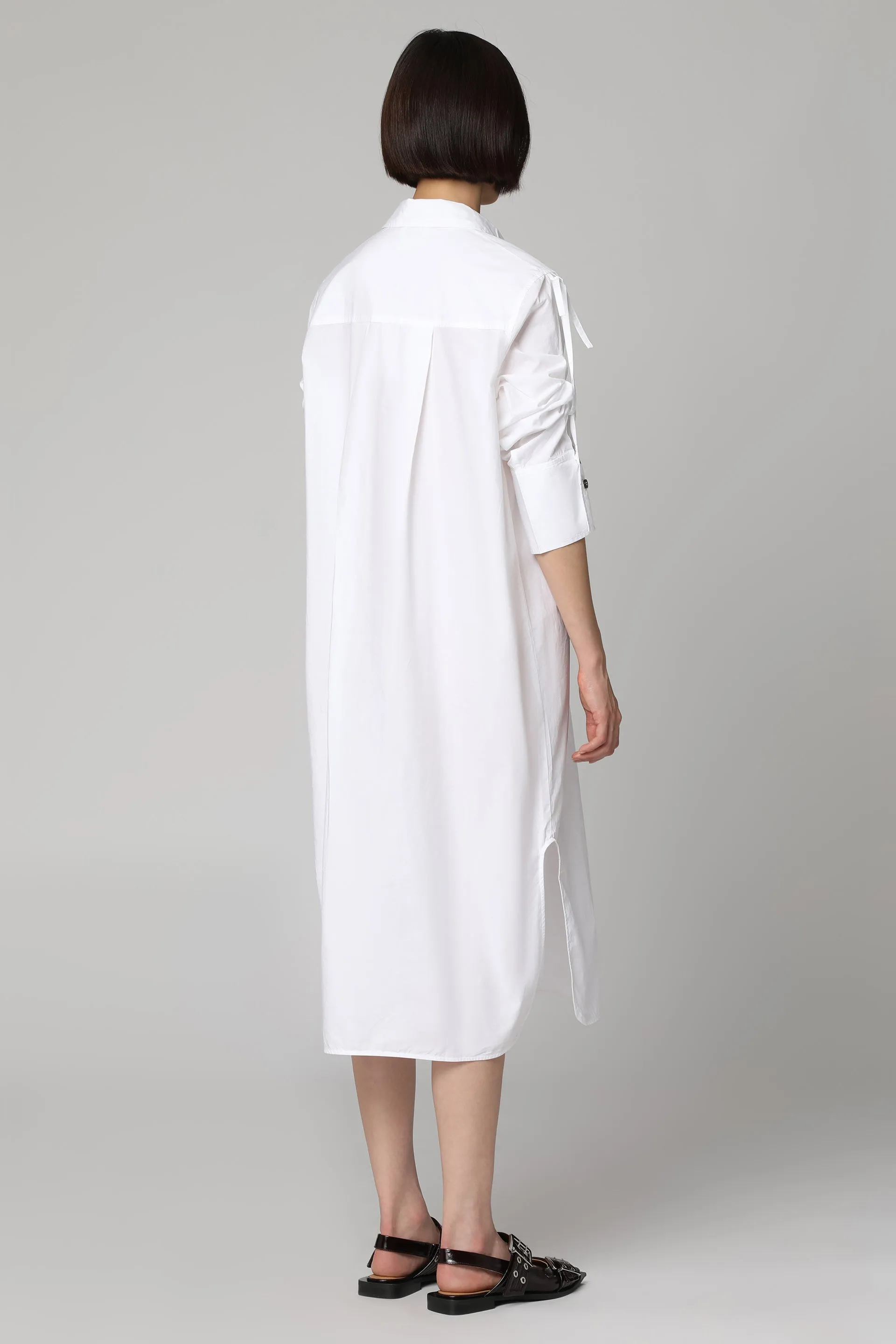 GANNI Abito chemisier oversize in cotone