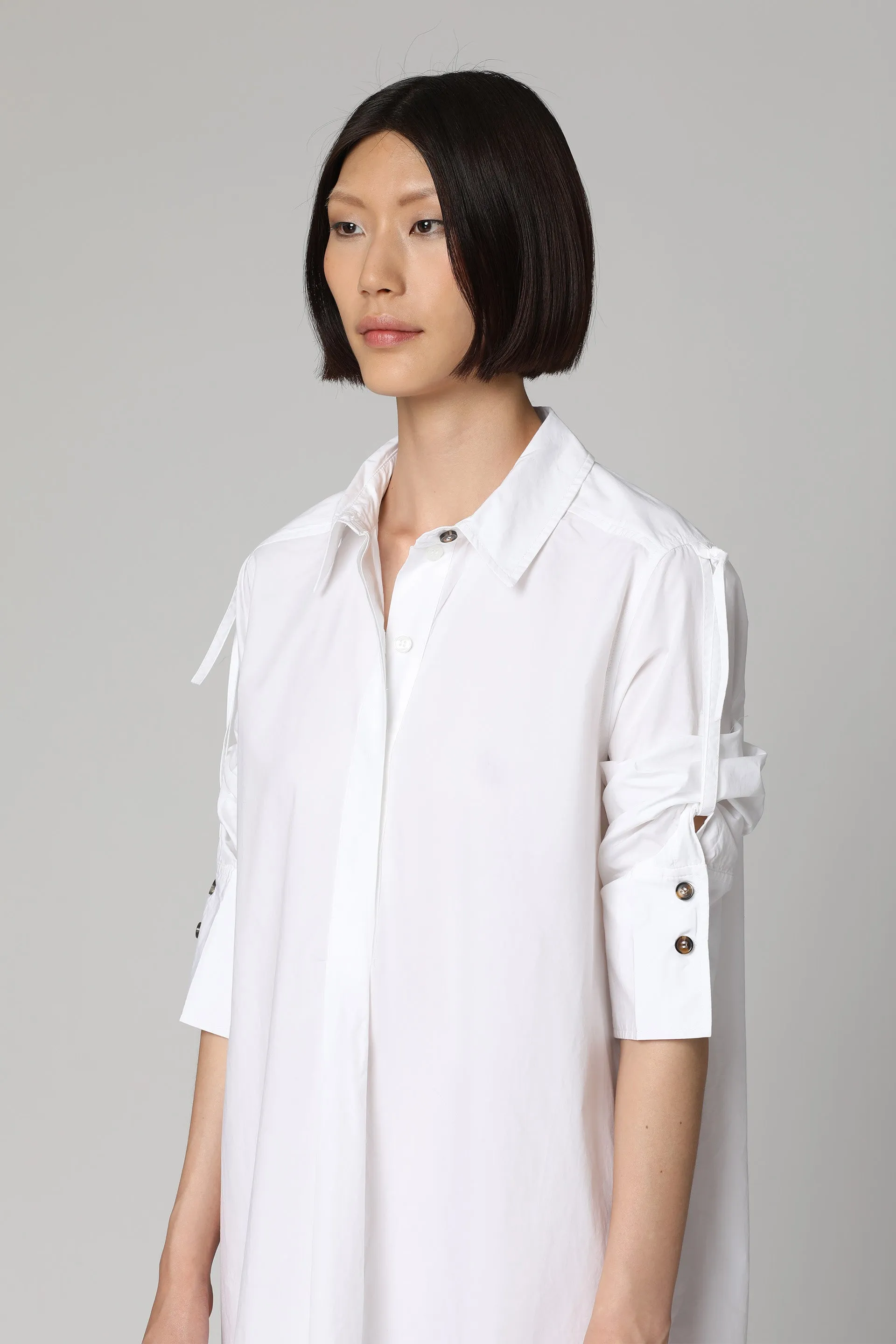 GANNI Abito chemisier oversize in cotone
