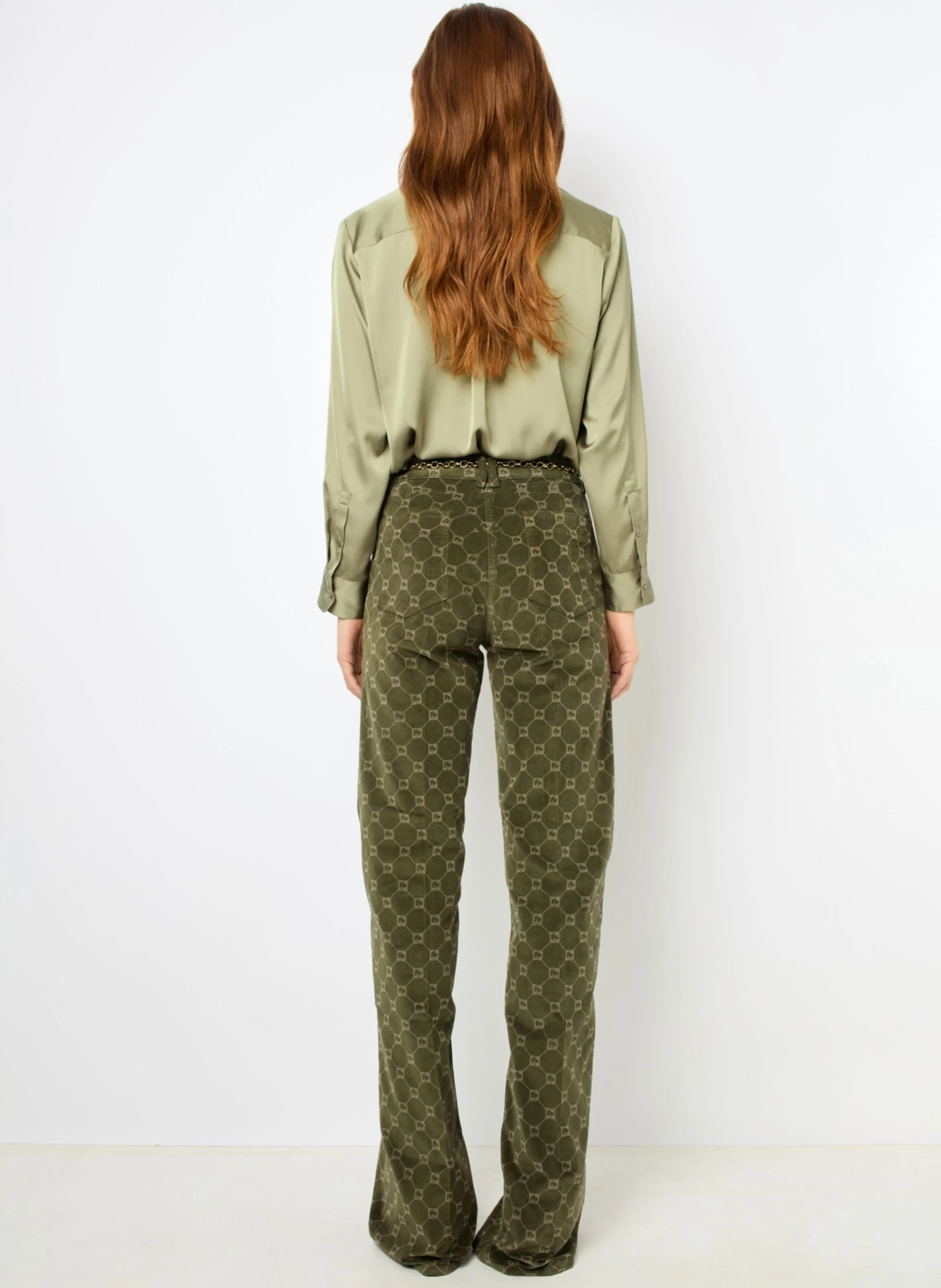  GERARD DAREL   ANNA - Pantaloni flare in misto cotone | Verde