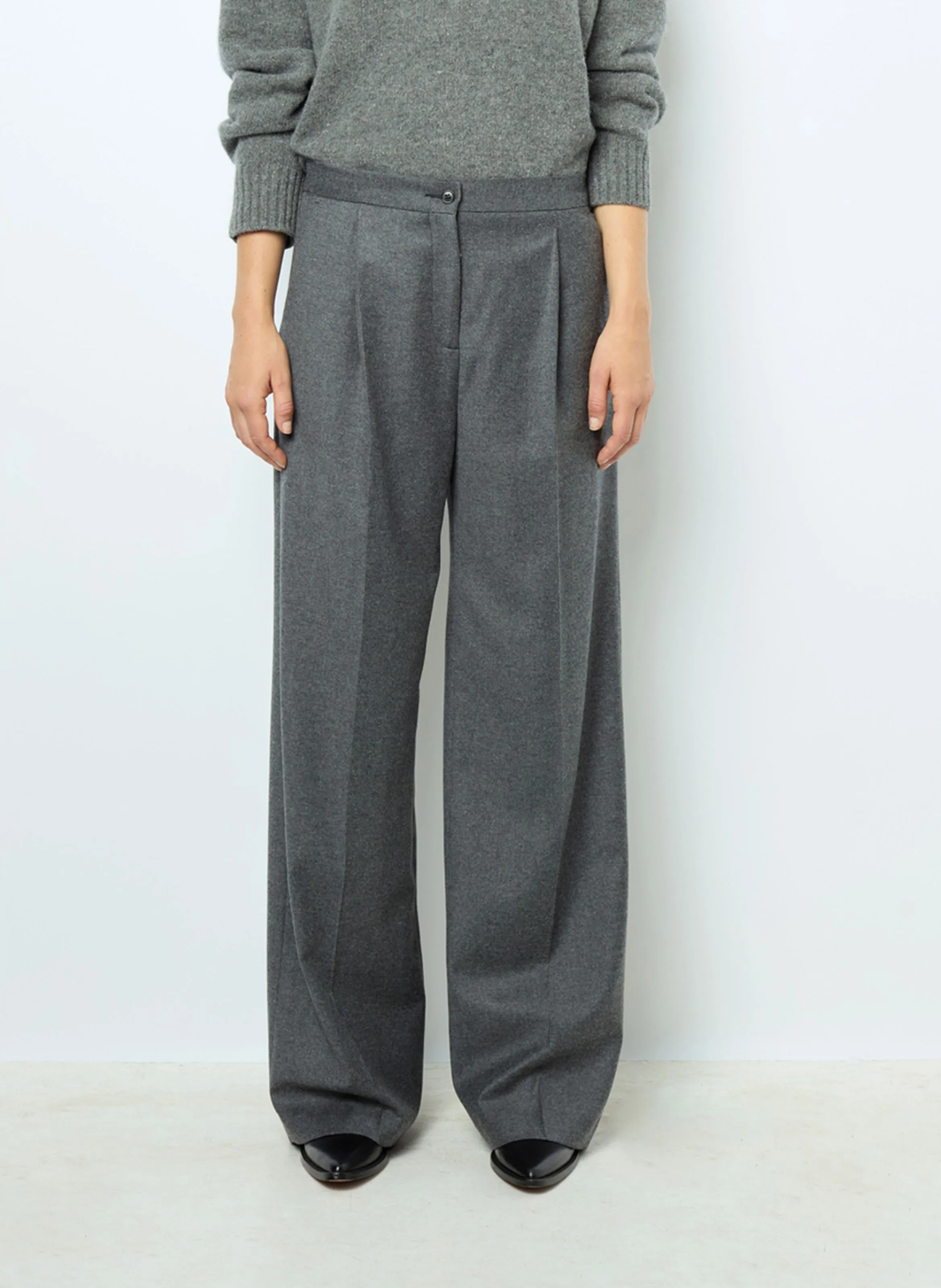  GERARD DAREL   NIA - Pantaloni svasati in misto lana | Grigio