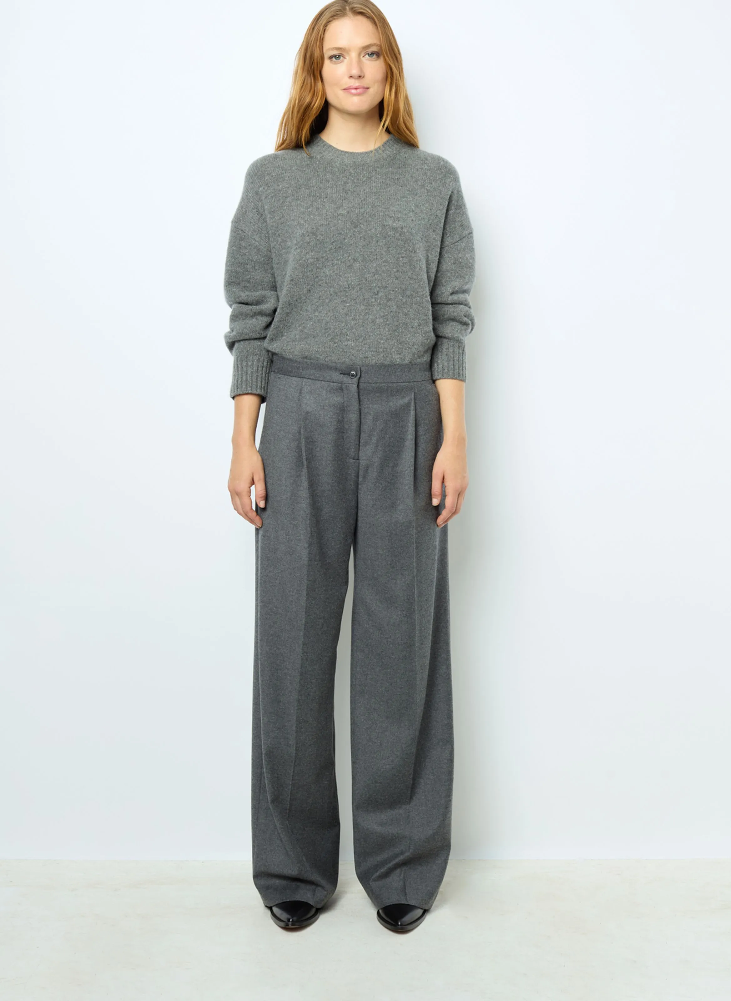  GERARD DAREL   NIA - Pantaloni svasati in misto lana | Grigio