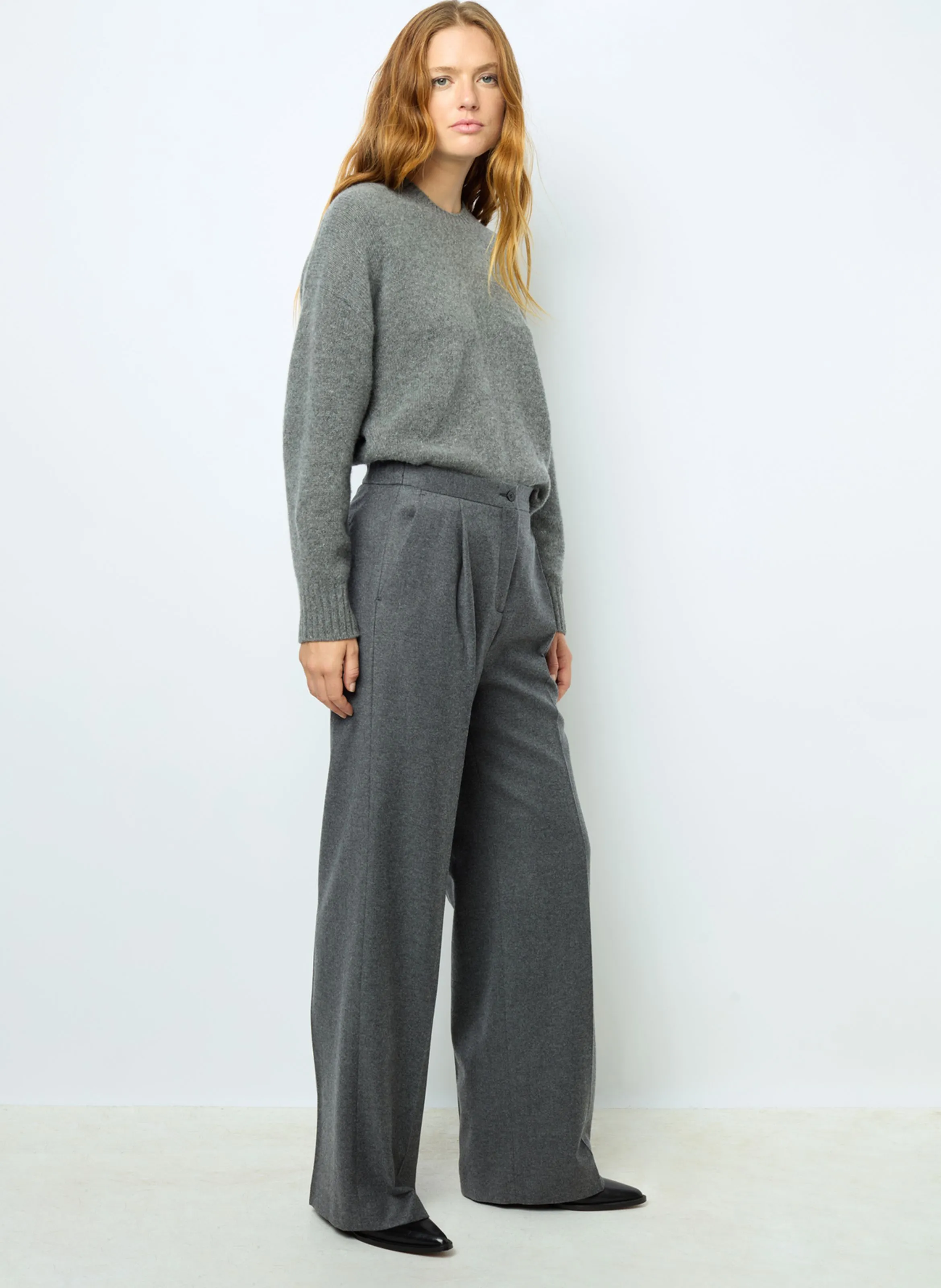  GERARD DAREL   NIA - Pantaloni svasati in misto lana | Grigio