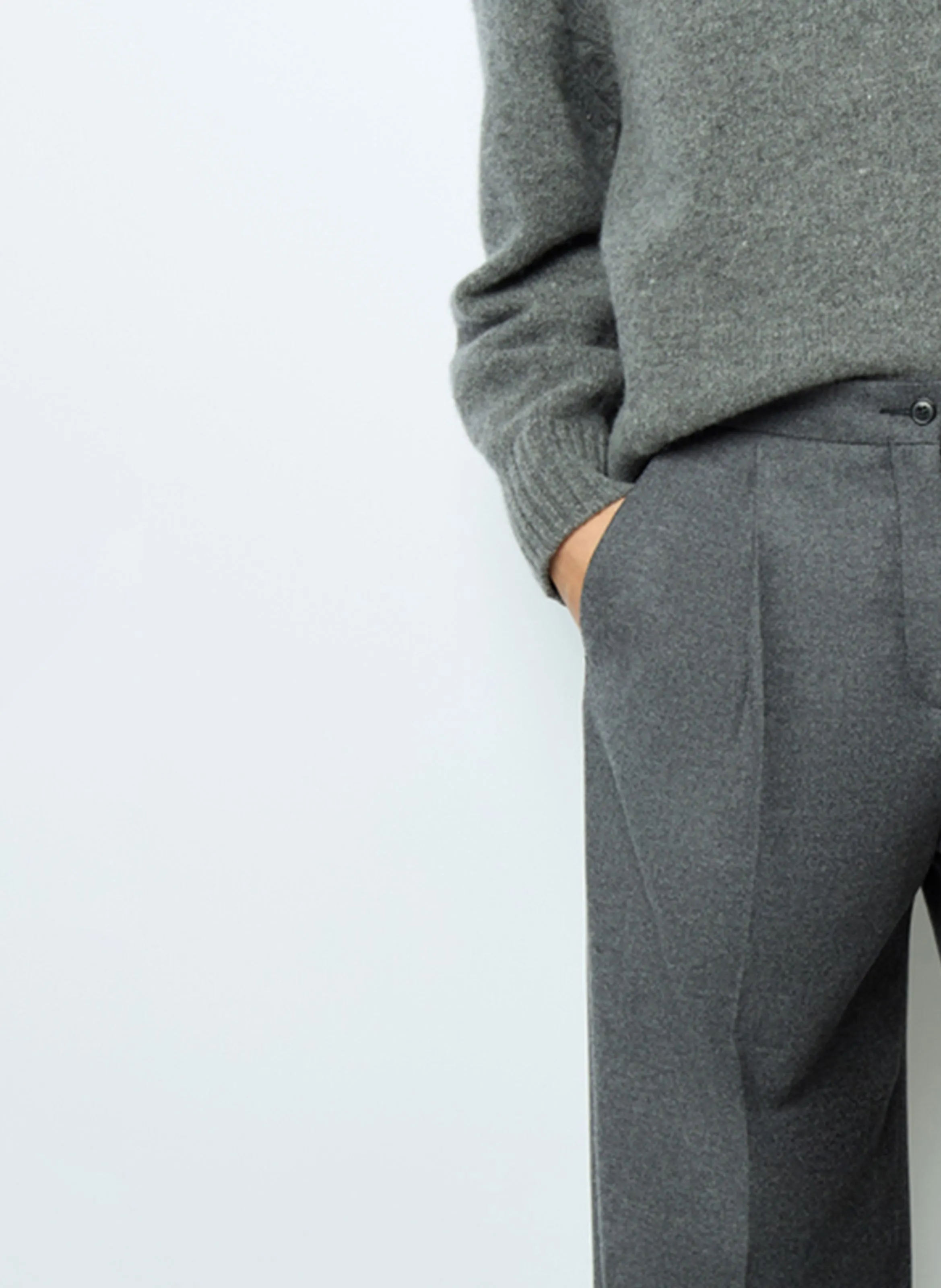  GERARD DAREL   NIA - Pantaloni svasati in misto lana | Grigio