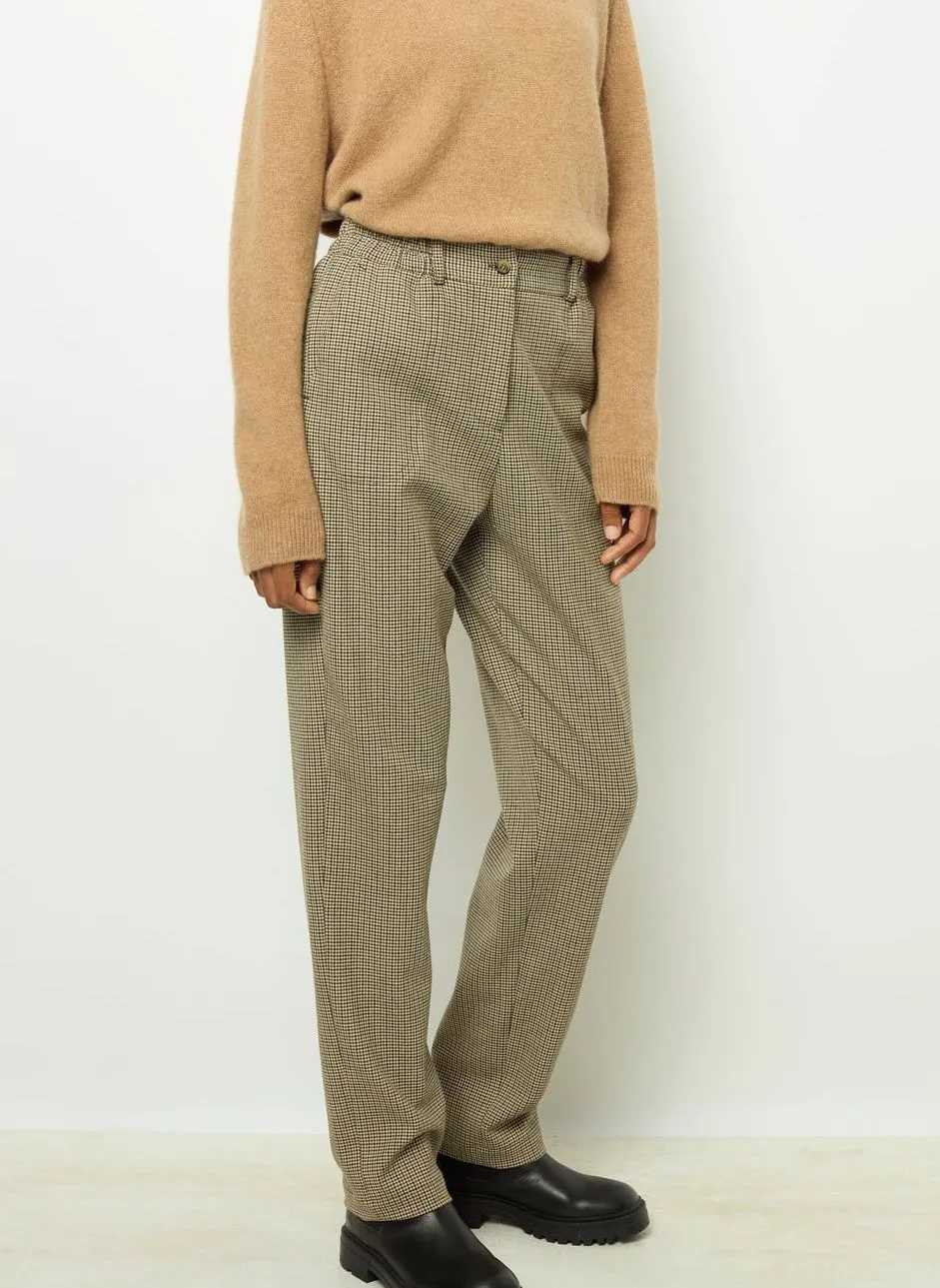  GERARD DAREL   NIAMIE - Pantaloni diritti a motivo pied de poule | Beige