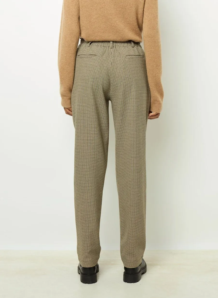  GERARD DAREL   NIAMIE - Pantaloni diritti a motivo pied de poule | Beige
