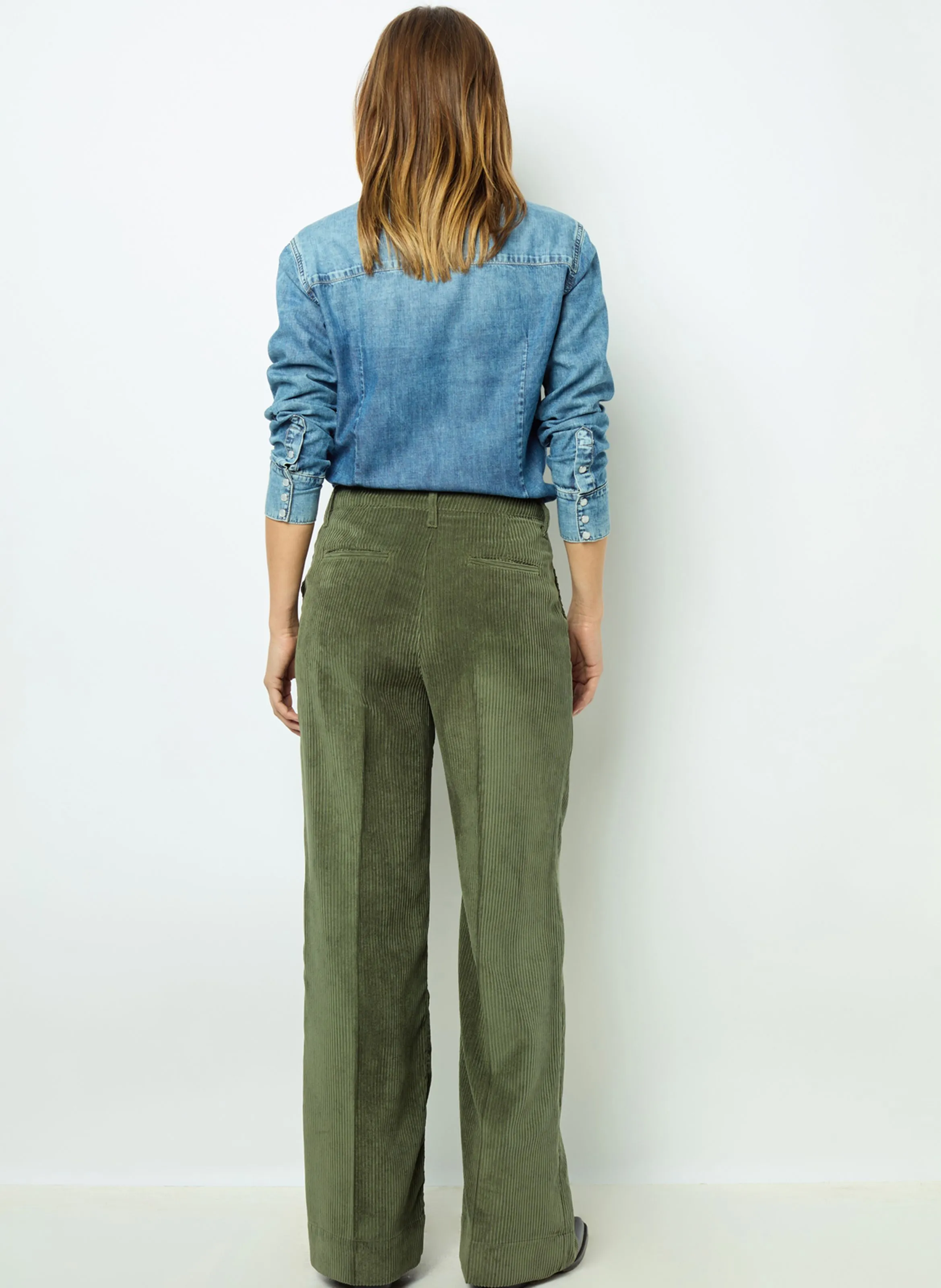  GERARD DAREL   NOEMIE - Pantaloni morbidi in velluto a coste | Verde