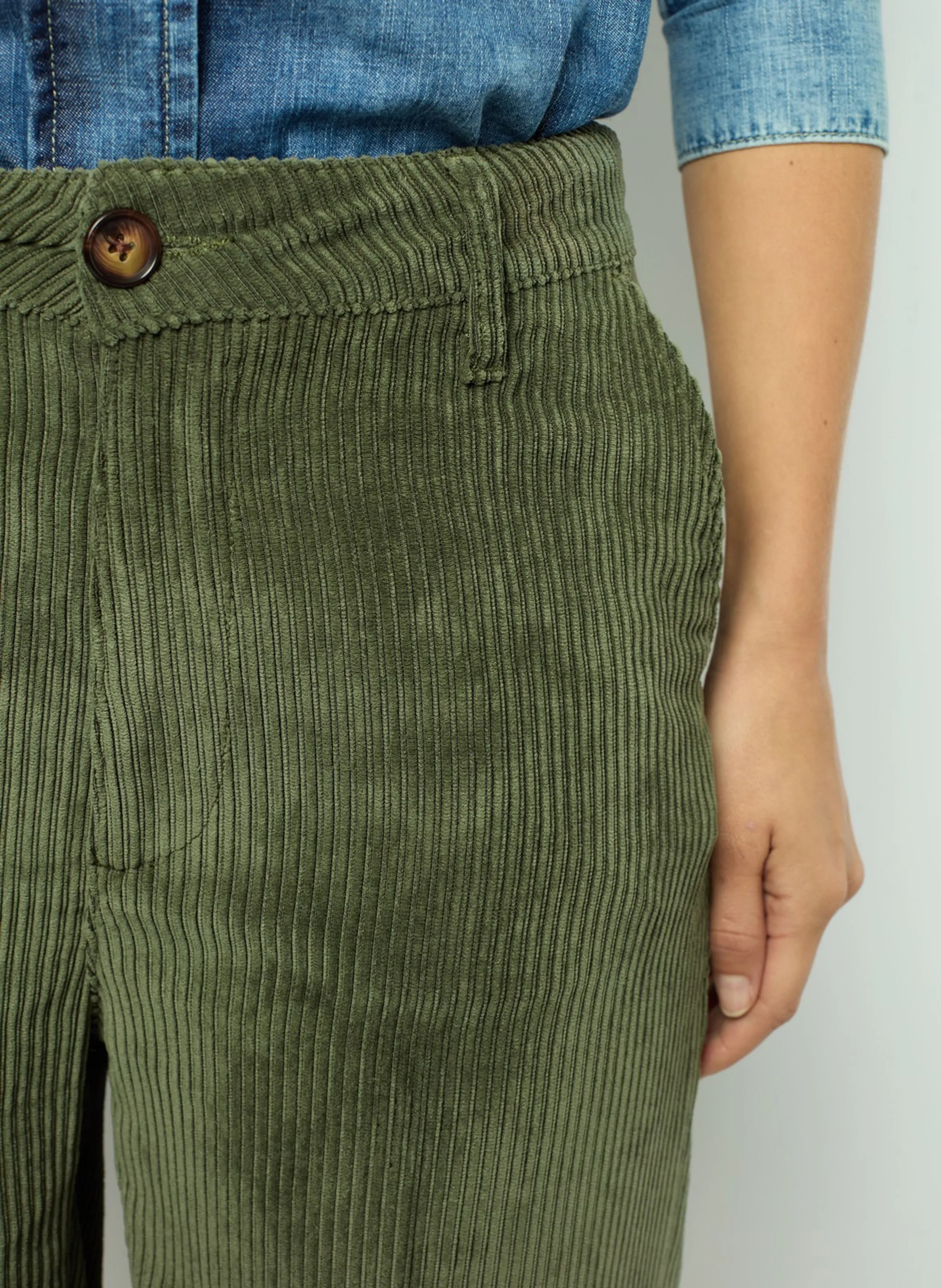  GERARD DAREL   NOEMIE - Pantaloni morbidi in velluto a coste | Verde
