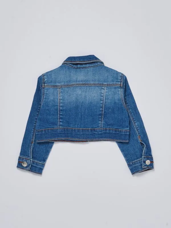 Giacca bambina Liu Jo corta in cotone stretch Denim Medio