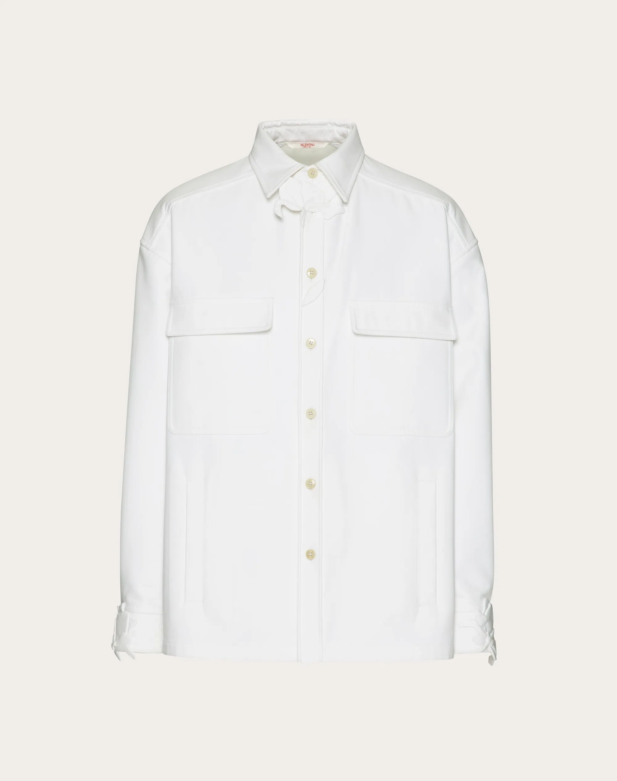 GIACCA IN COTONE CON RICAMO FIORE