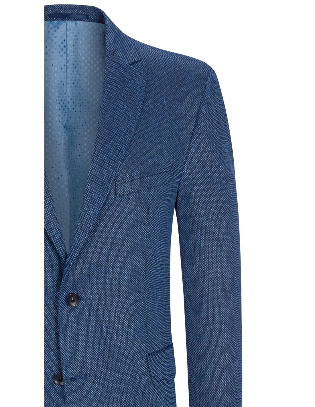 Giacca in lana occhio di pernice blu a/i