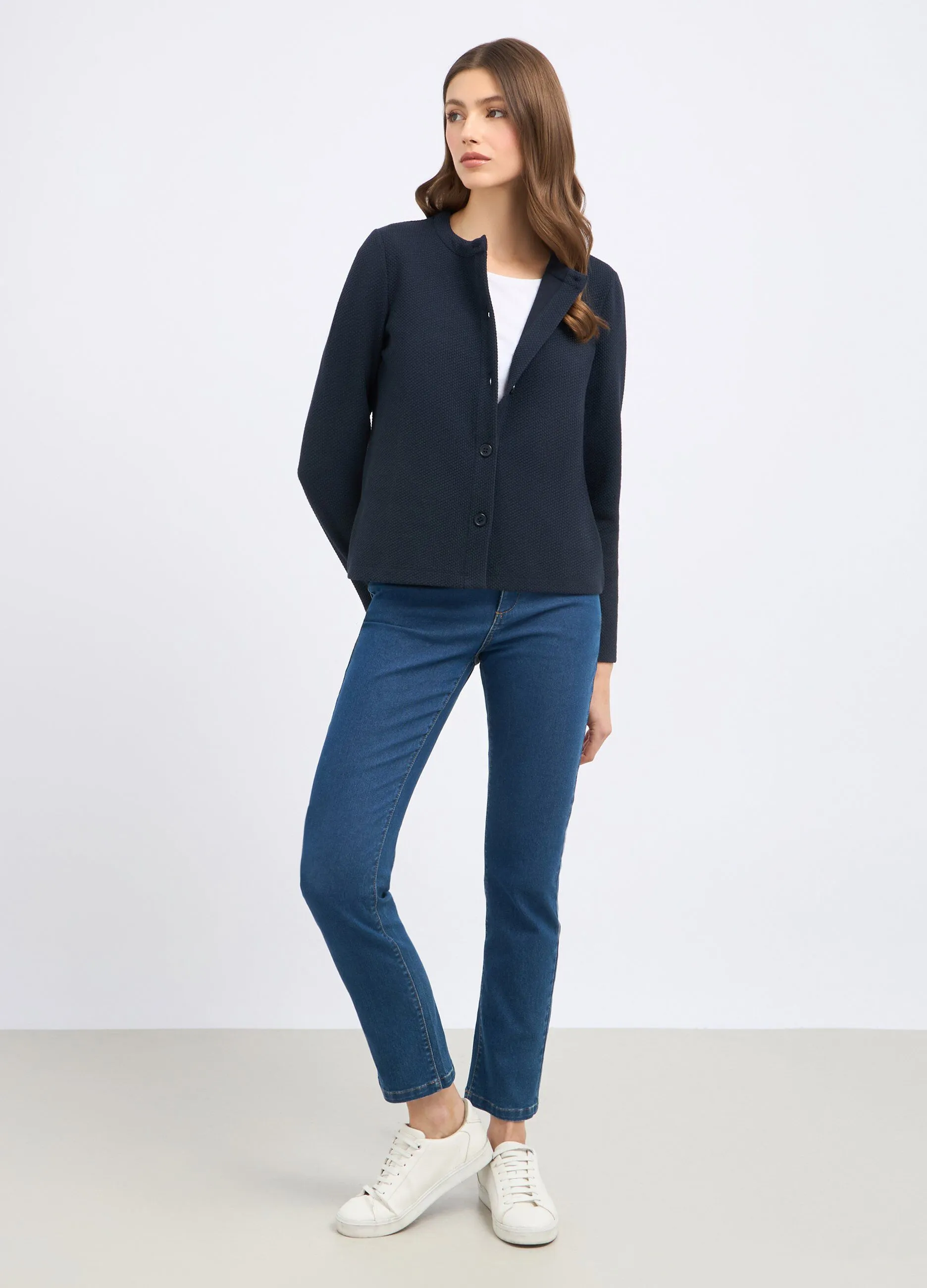 Giacca in maglia di misto cotone donna