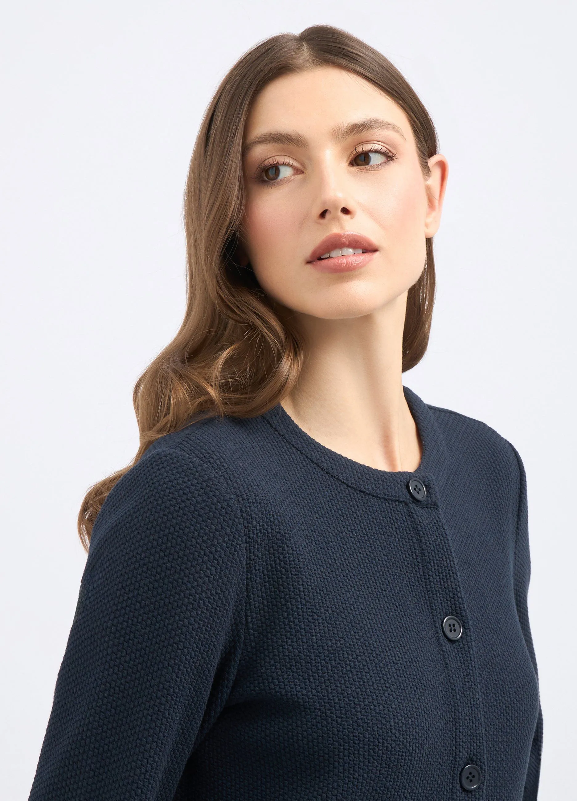 Giacca in maglia di misto cotone donna