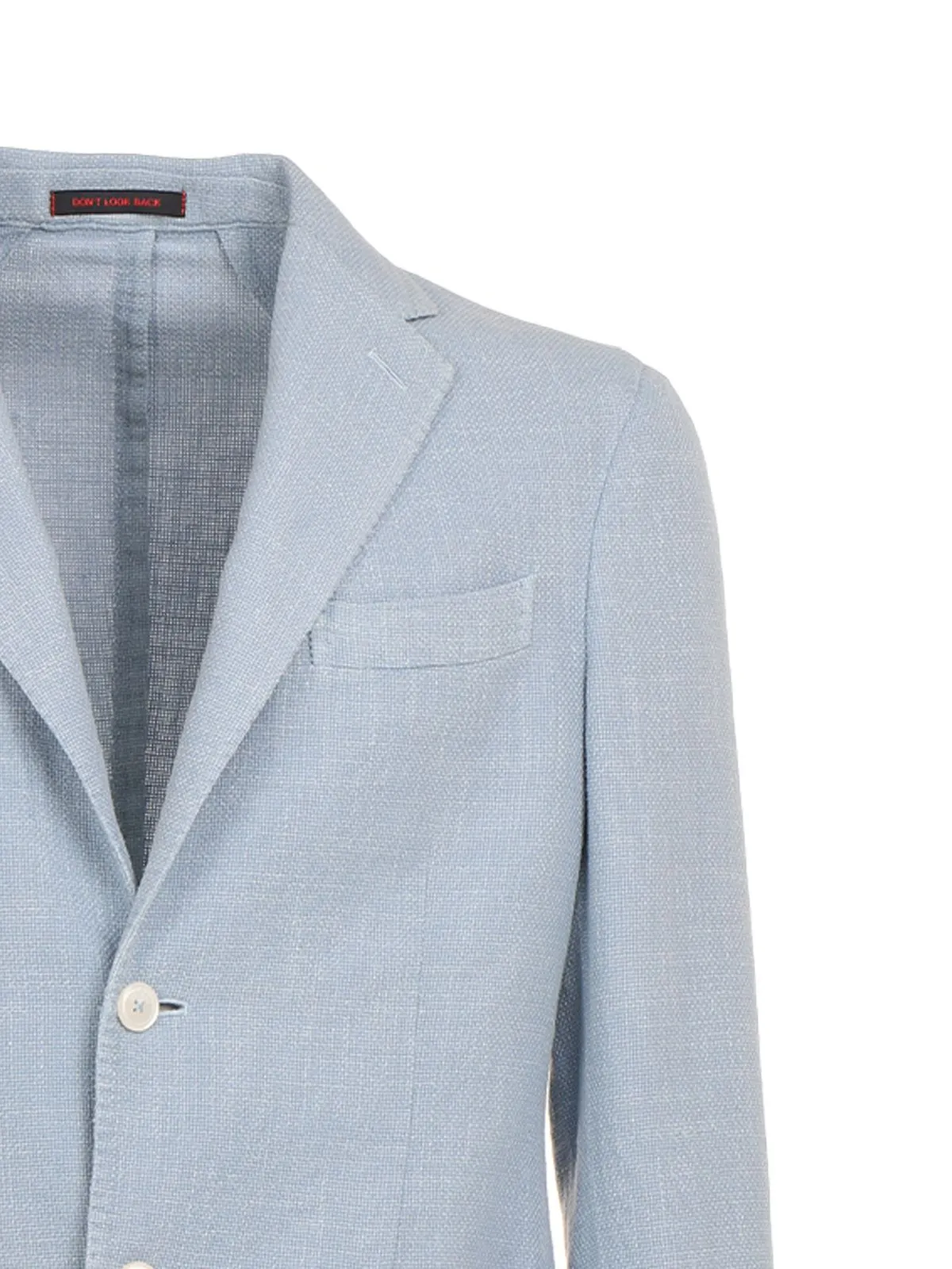 GIACCA IN MISTO LINO E COTONE AZZURRA
