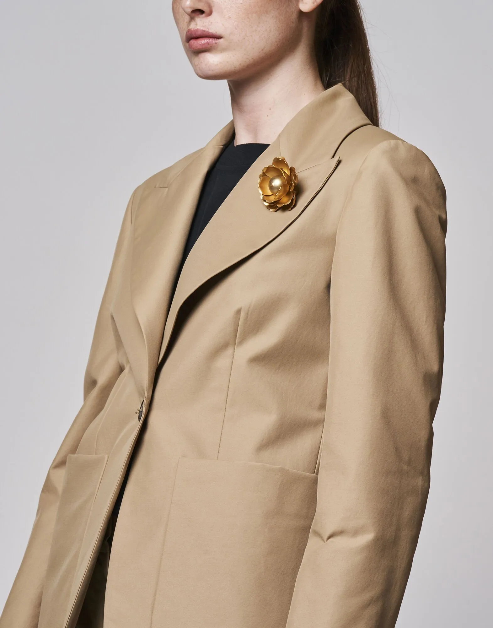 GIACCA "PITTORE" BEIGE IN MISTO COTONE
