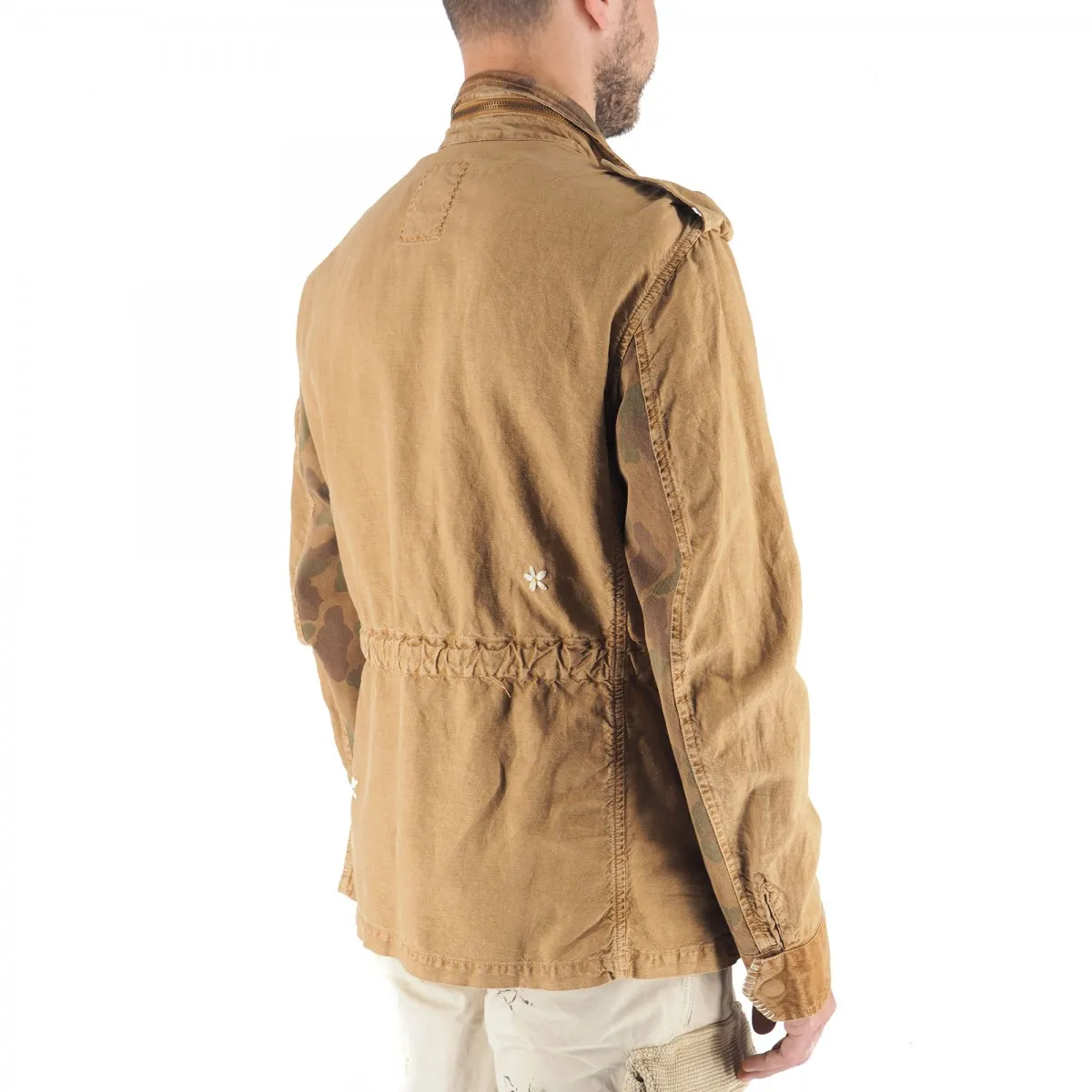 Giacca Sahariana In Lino E Cotone