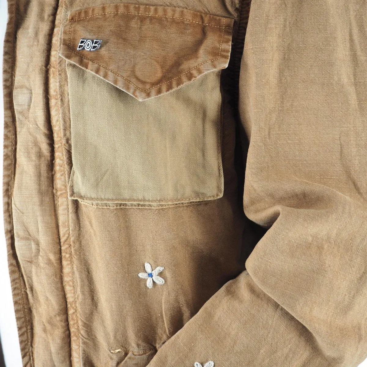 Giacca Sahariana In Lino E Cotone