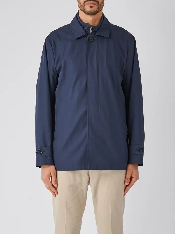 Giacca uomo Fay Morning corto in cotone Navy