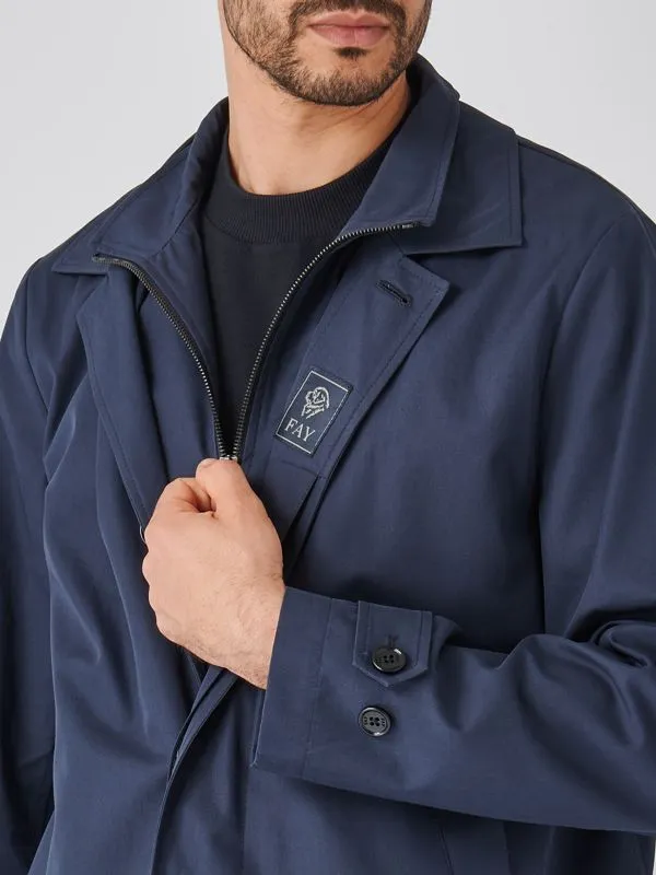 Giacca uomo Fay Morning corto in cotone Navy