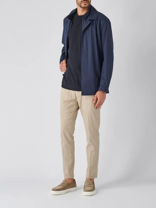 Giacca uomo Fay Morning corto in cotone Navy