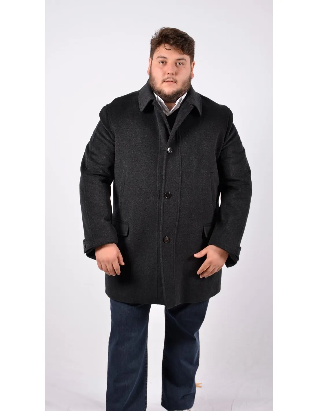 Giaccone in Lana Mod Rabbit Grigio A / I