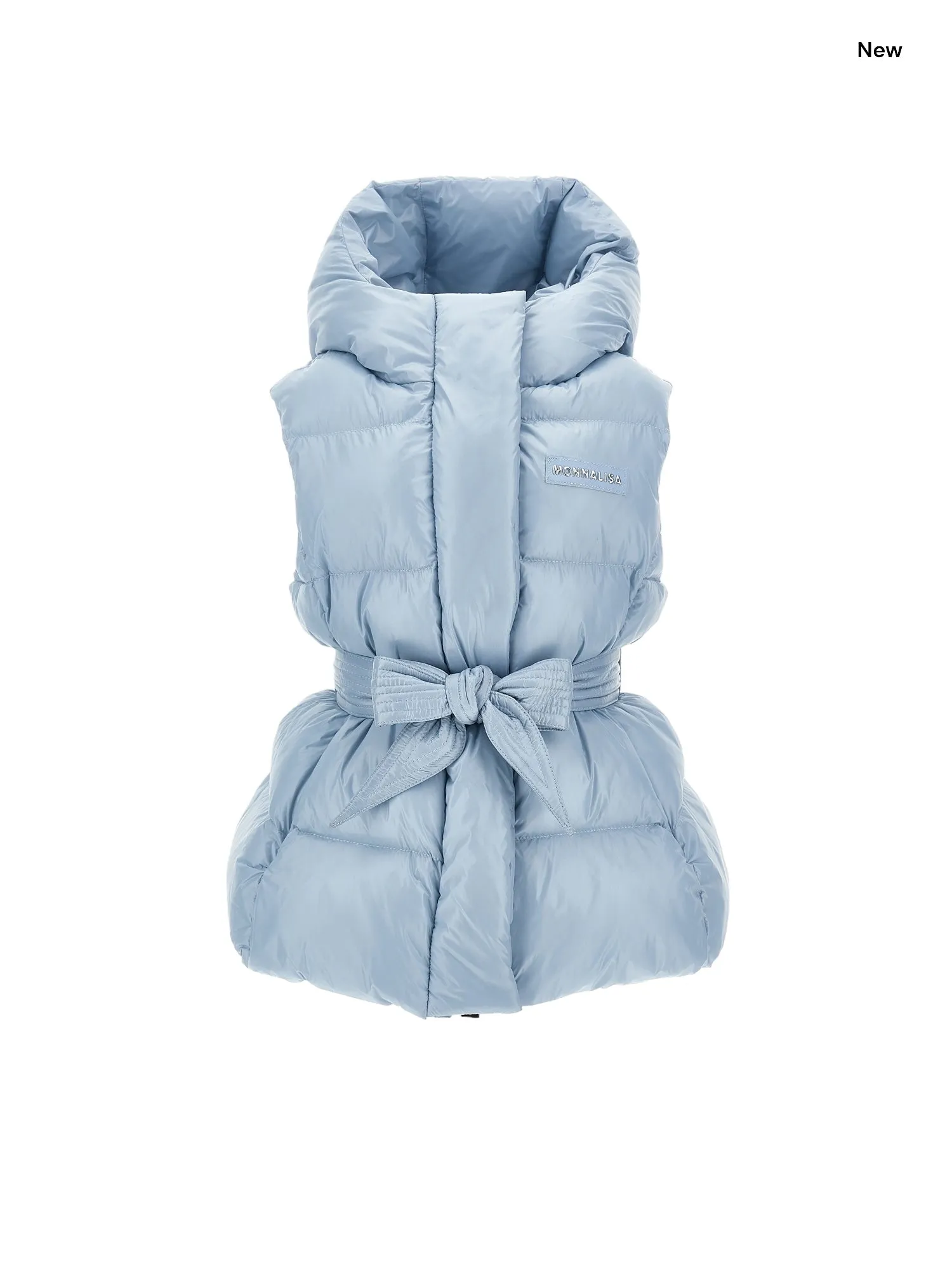 Gilet celeste imbottito per bambina