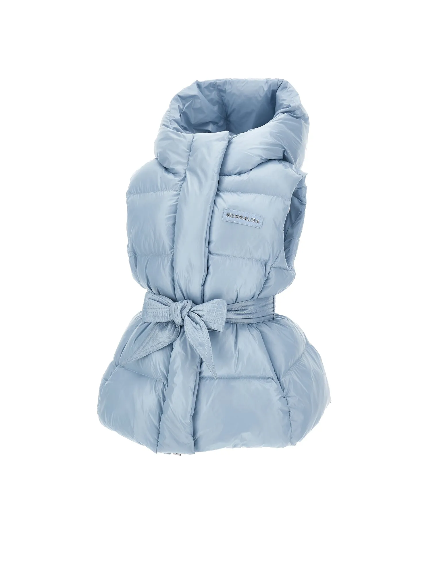 Gilet celeste imbottito per bambina