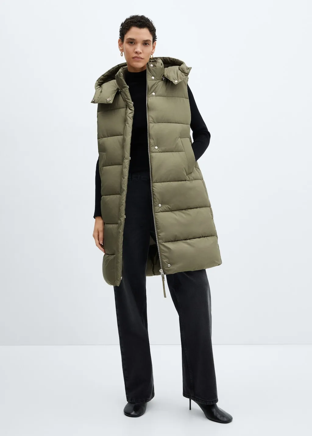Gilet imbottito cappuccio