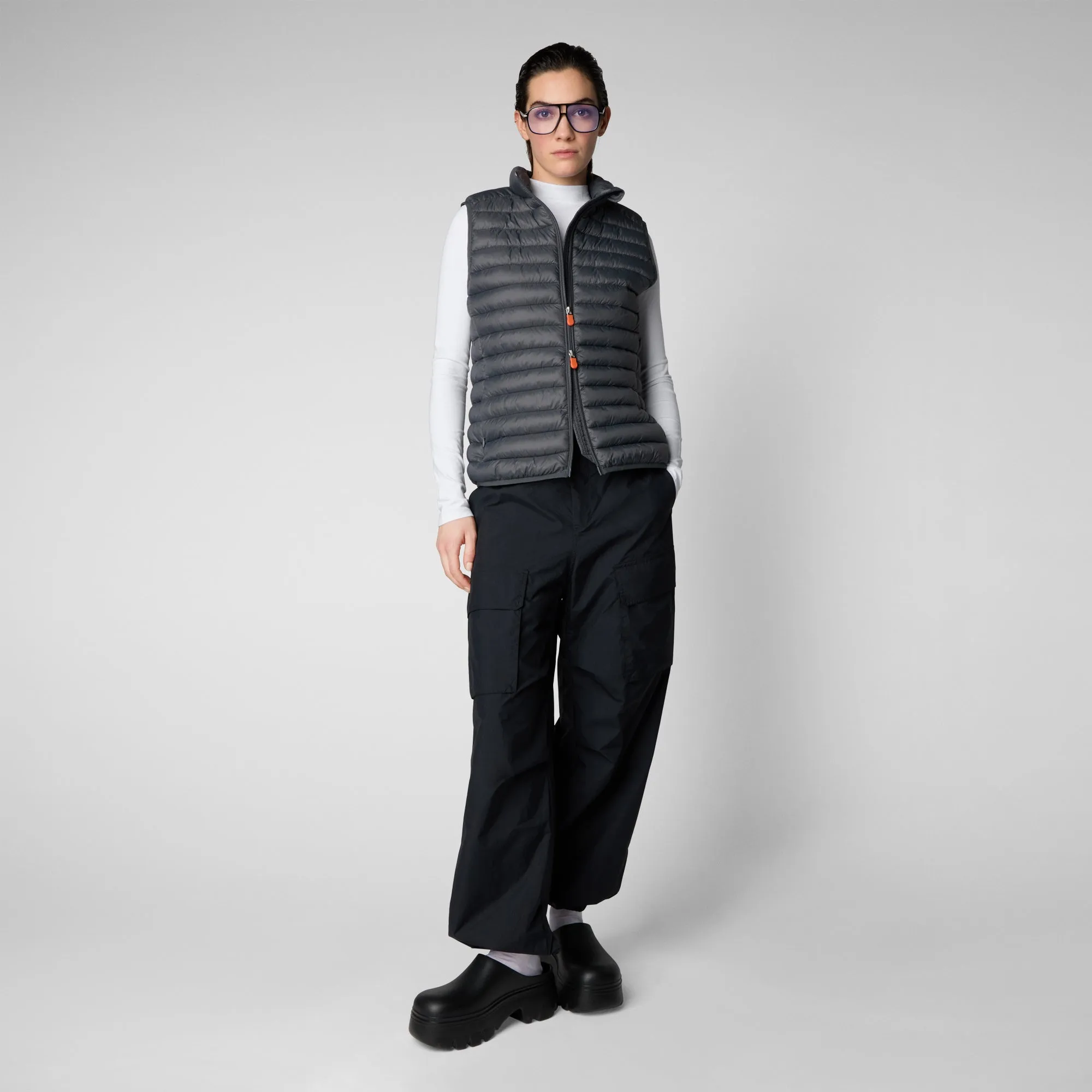 Gilet imbottito donna Charlotte grigio tempesta