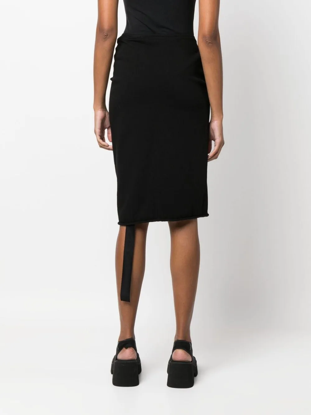 Gonna a matita con zip in nero - donna