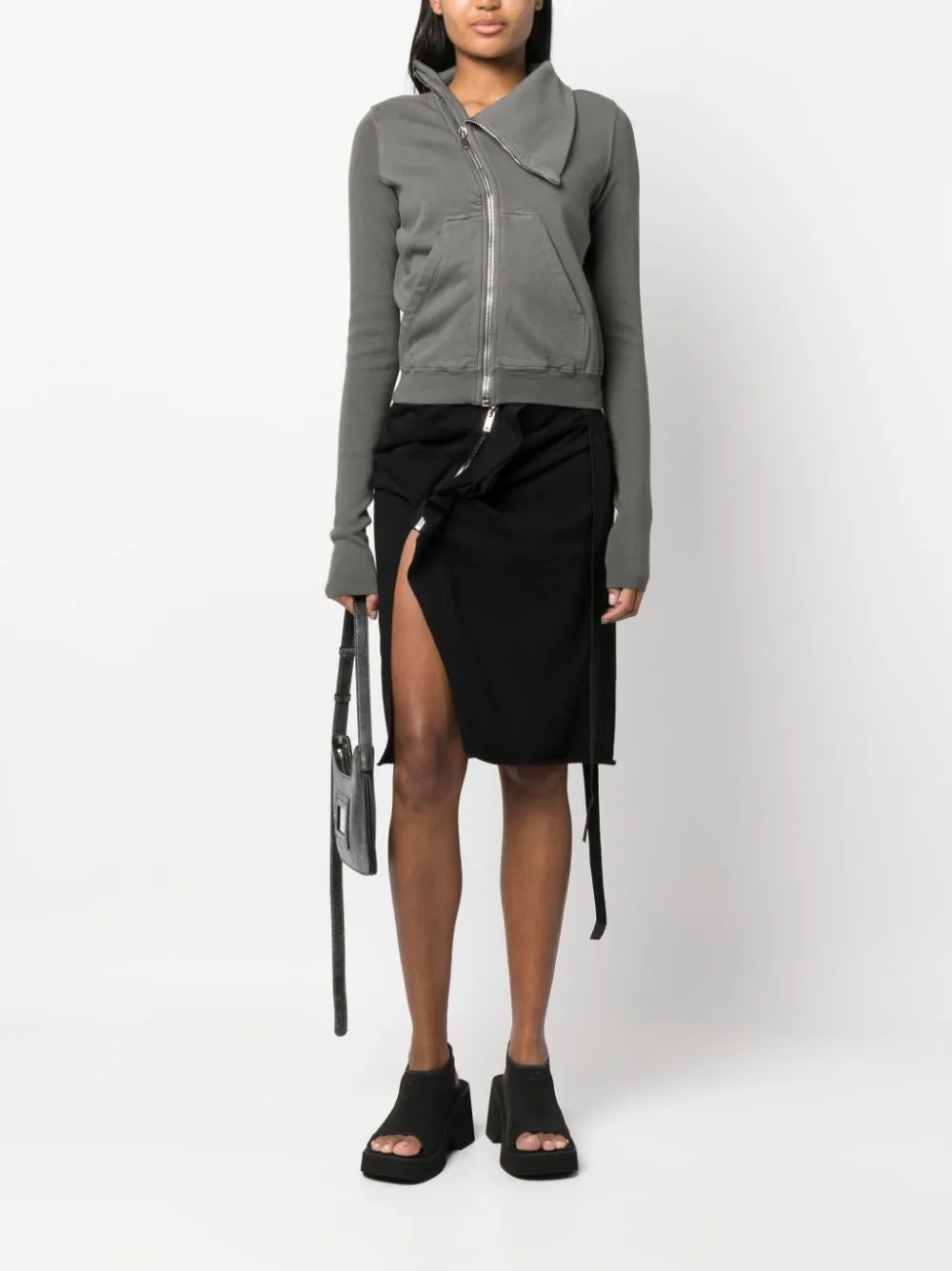 Gonna a matita con zip in nero - donna