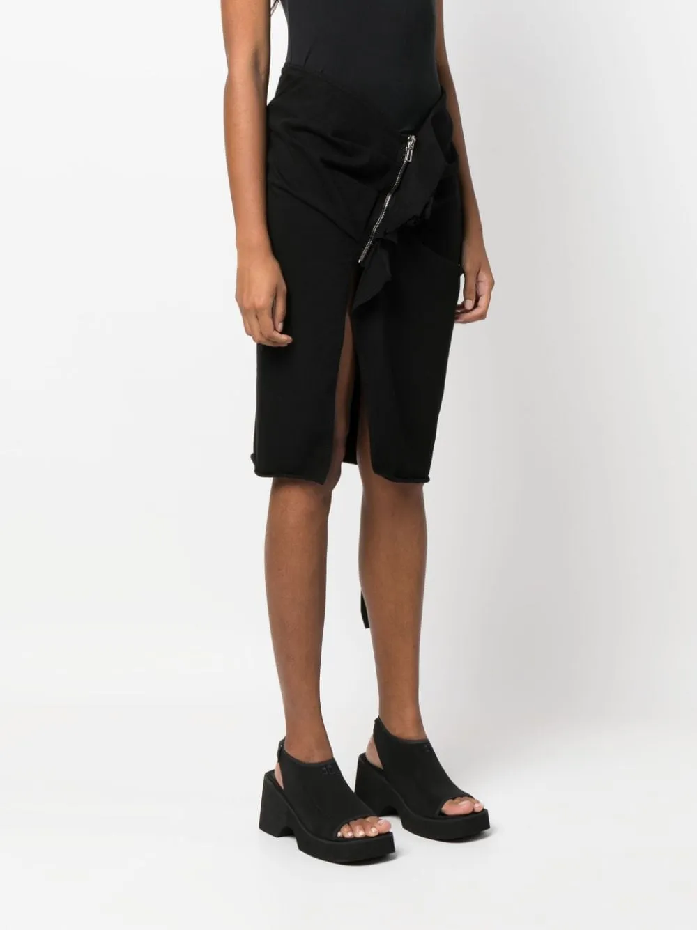 Gonna a matita con zip in nero - donna
