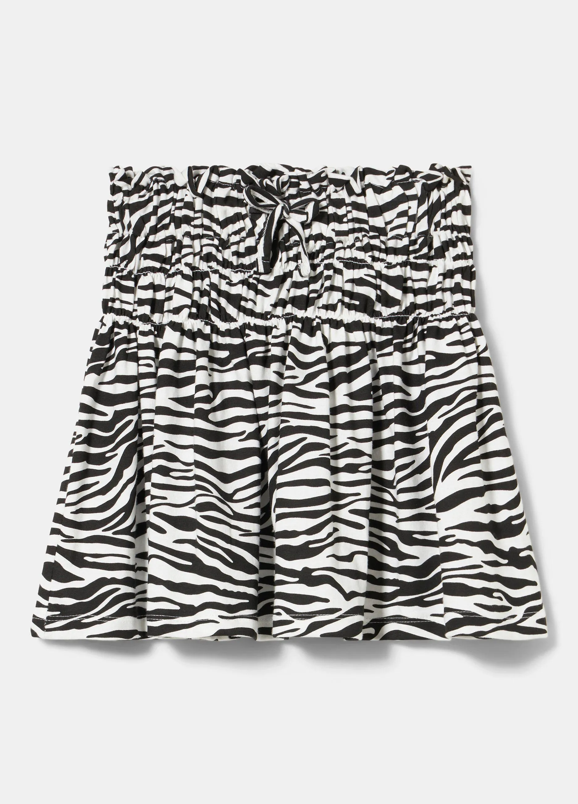 Gonna in puro cotone animalier ragazza