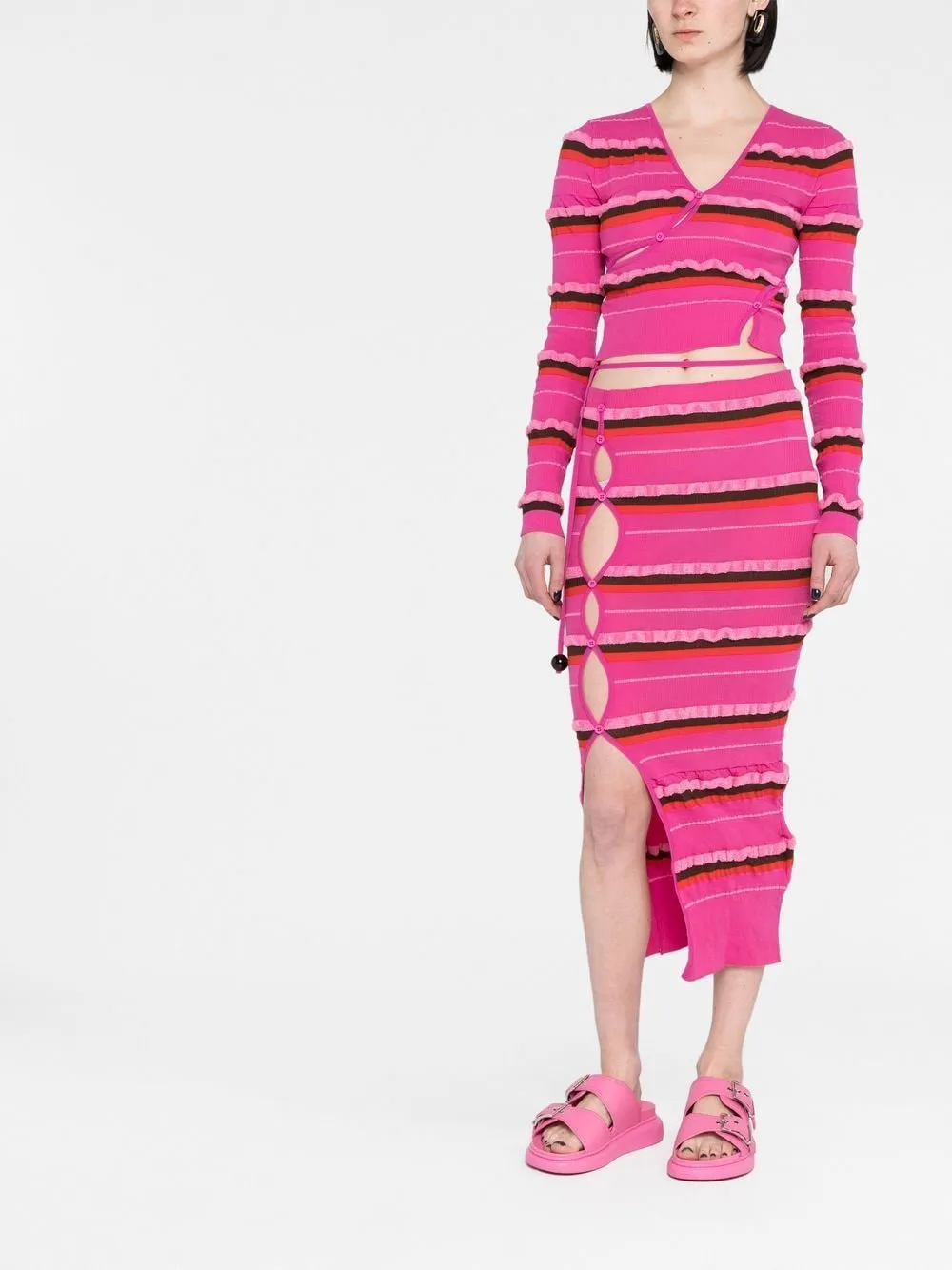 Gonna la jupe maille concha in rosa - donna