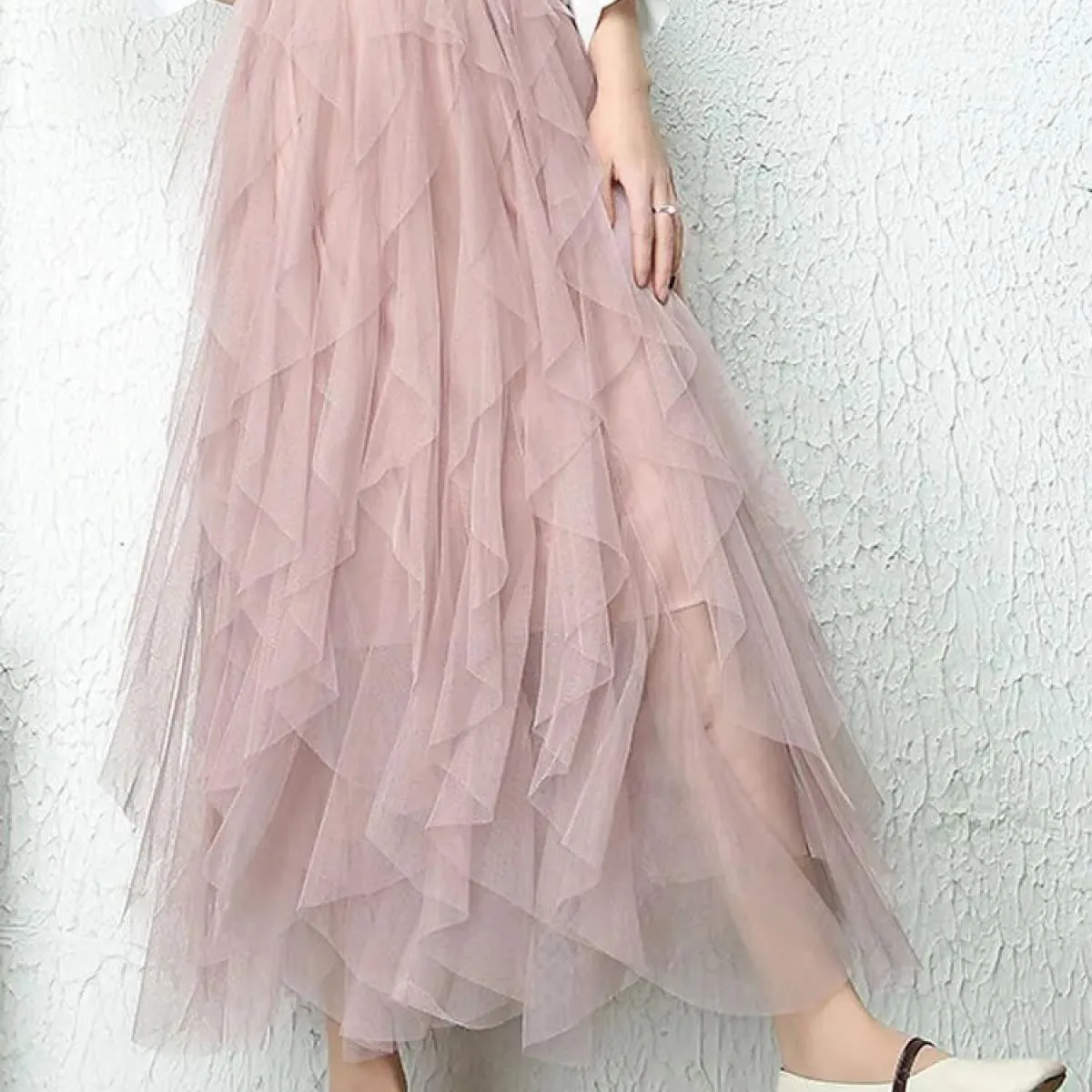 Gonna lunga in tulle nero Gonna lunga estiva in tulle Tutù moda femminile nero in tulle