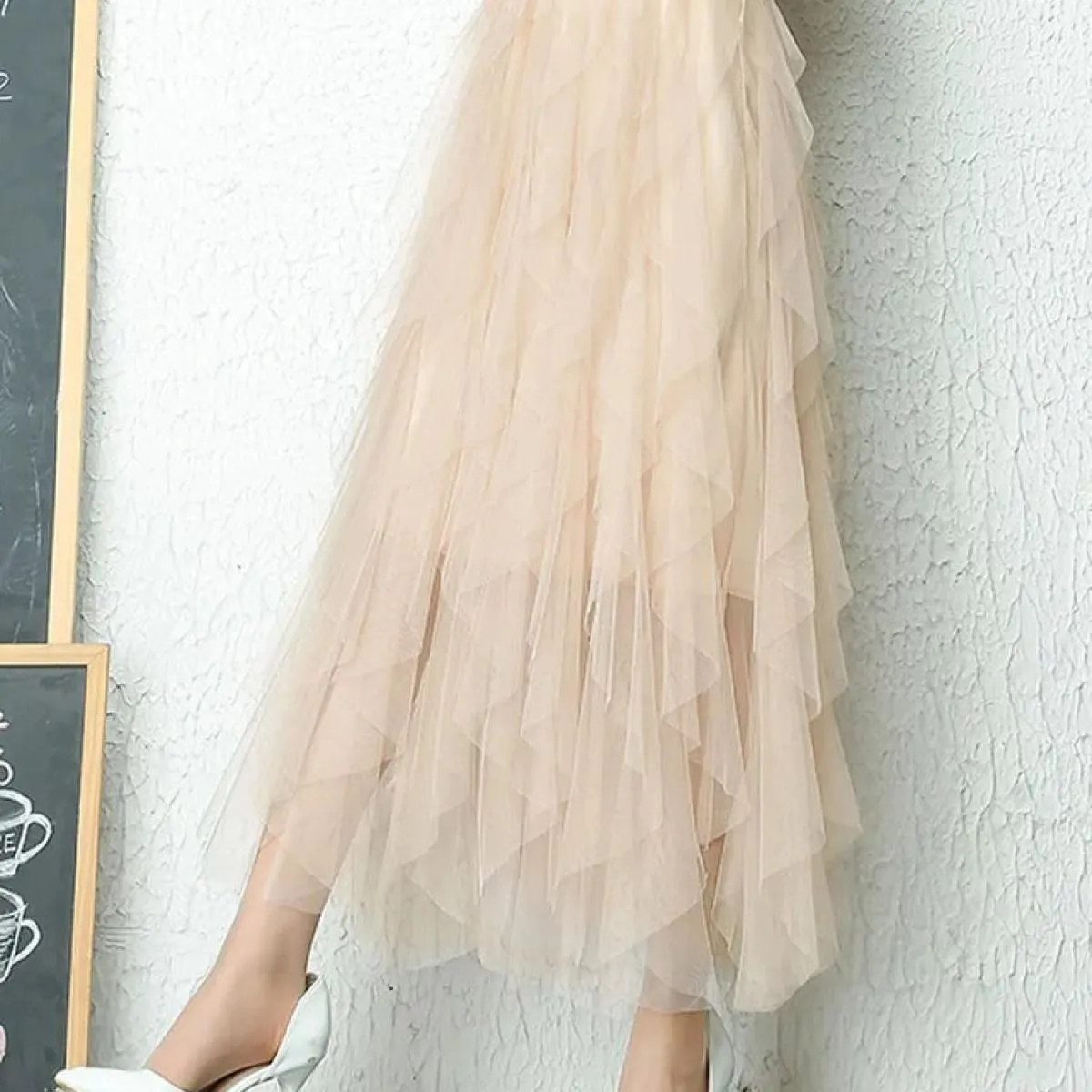 Gonna lunga in tulle nero Gonna lunga estiva in tulle Tutù moda femminile nero in tulle