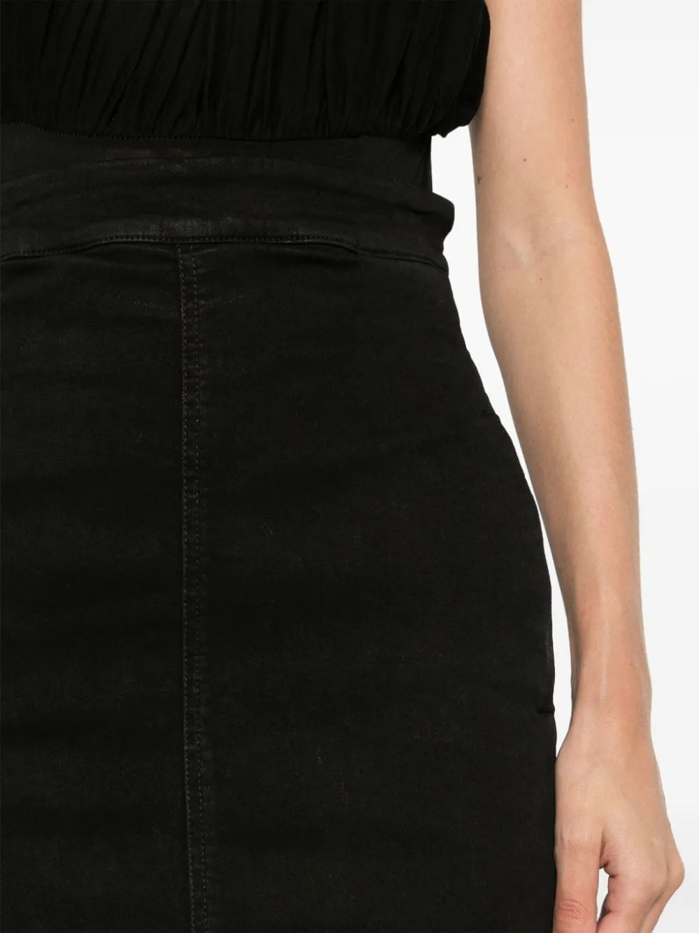 Gonna maxi dirt pillar in nero - donna