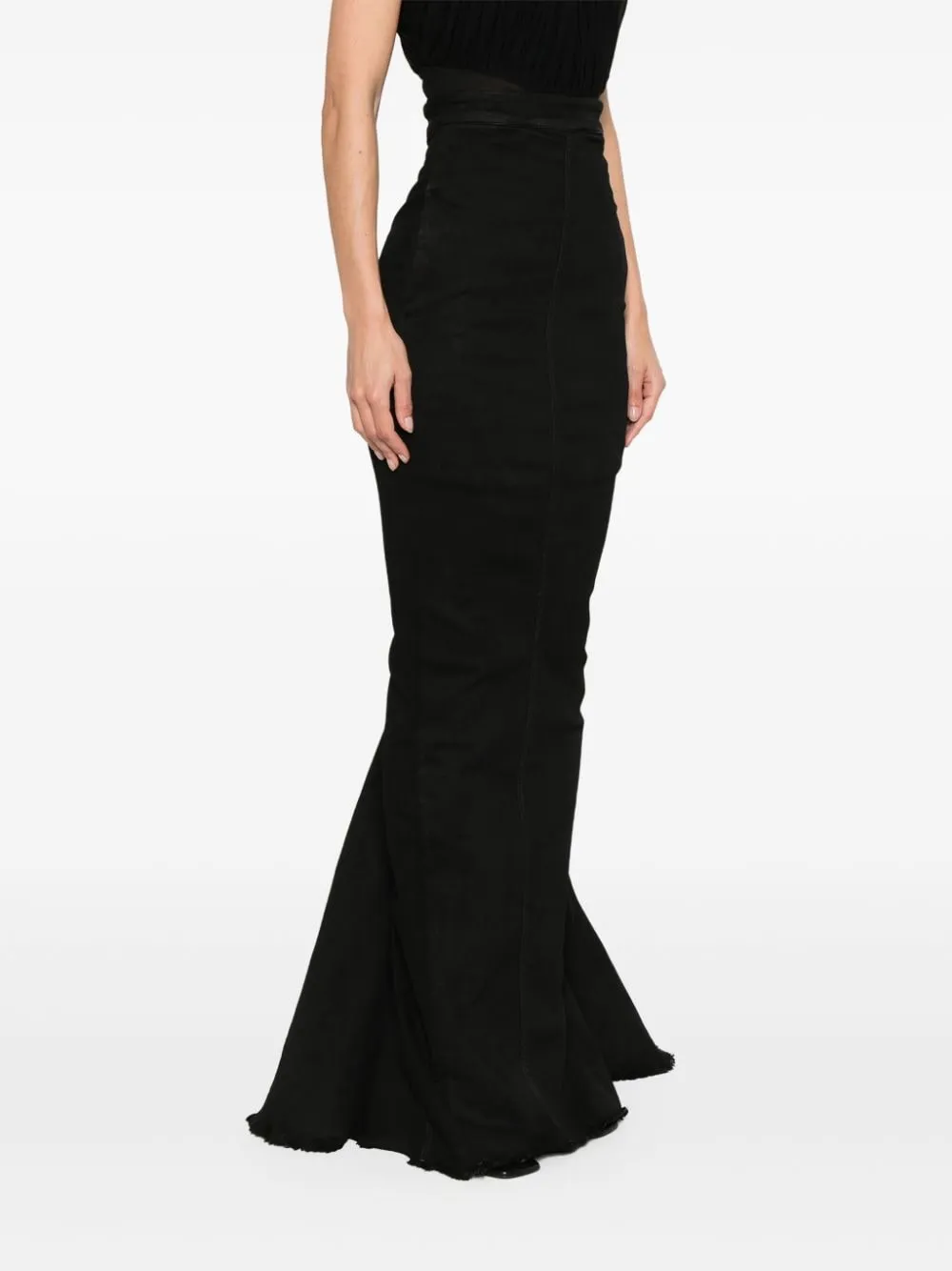 Gonna maxi dirt pillar in nero - donna