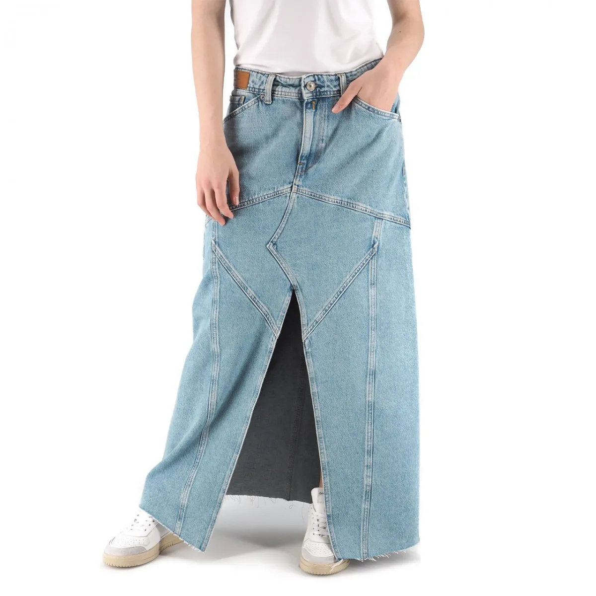 Gonna Workwear In Denim Medium Blue