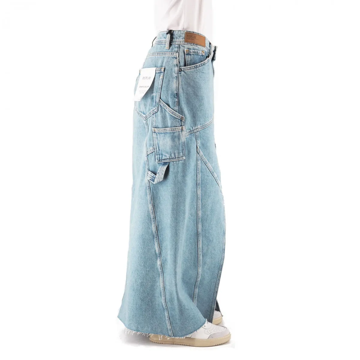 Gonna Workwear In Denim Medium Blue