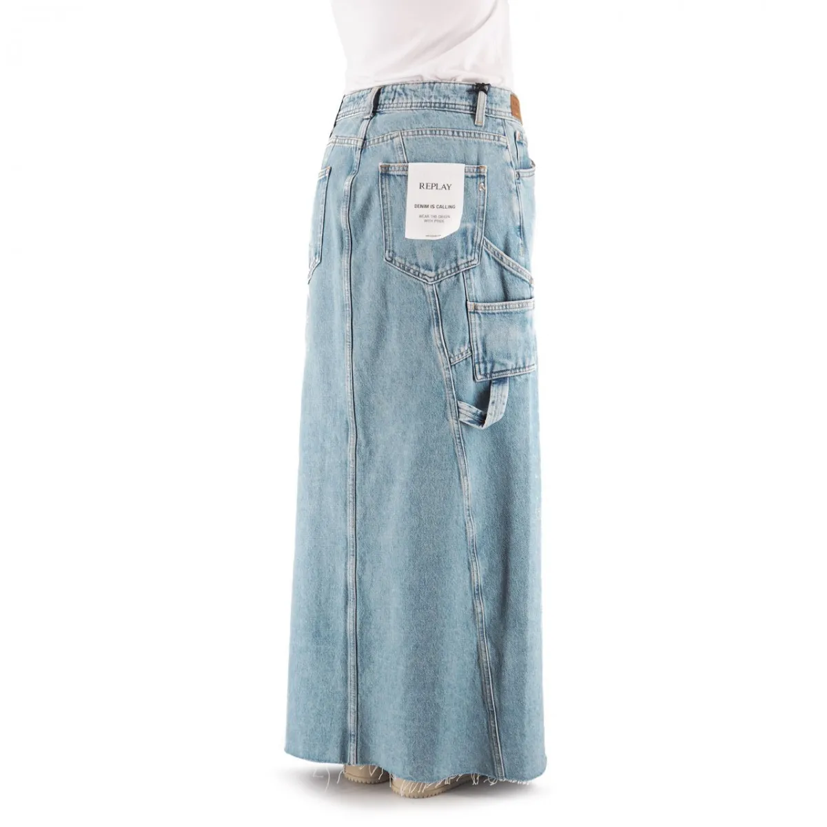 Gonna Workwear In Denim Medium Blue