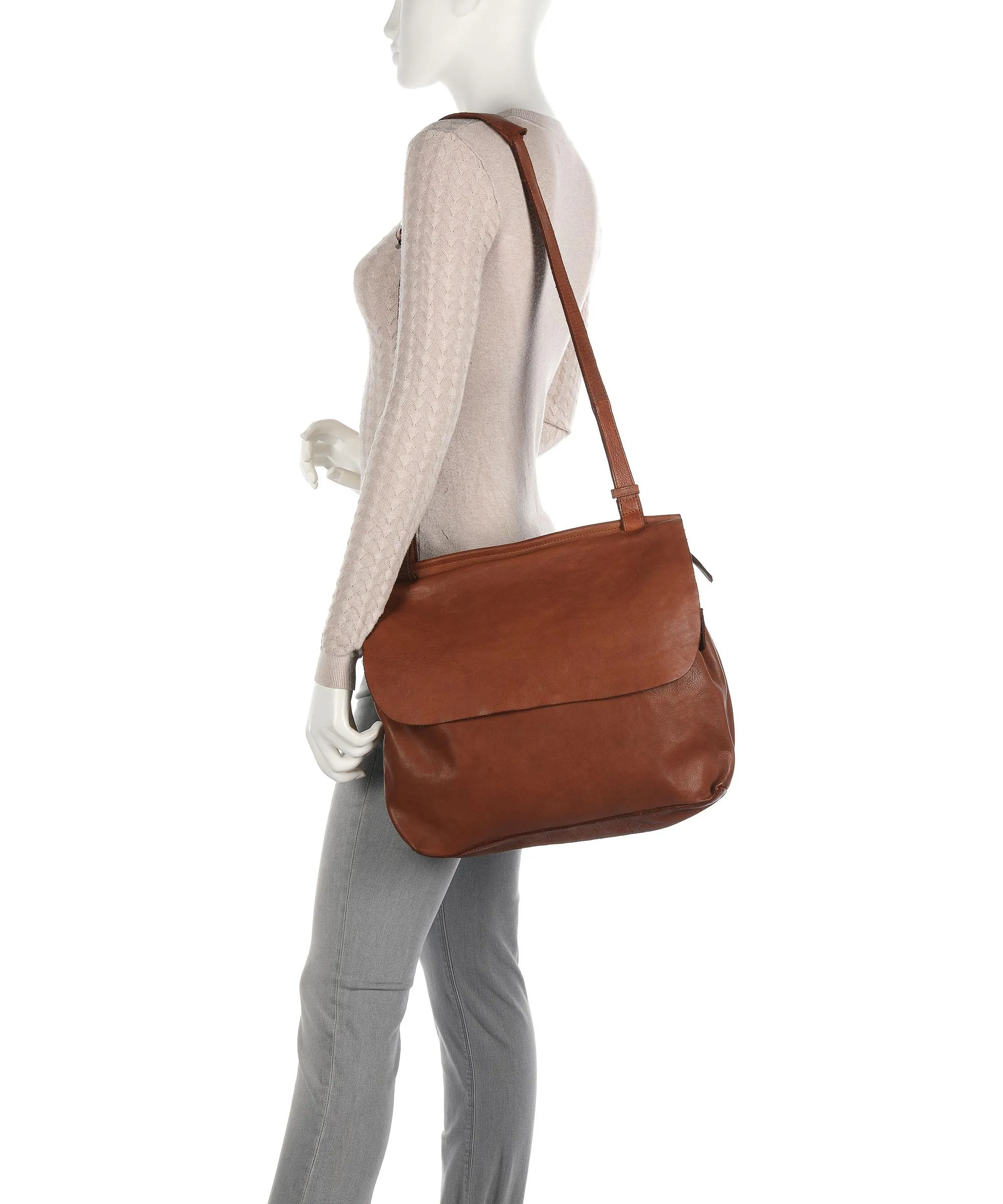  Harold's Submarine Borsa messenger pelle bovina cognac  