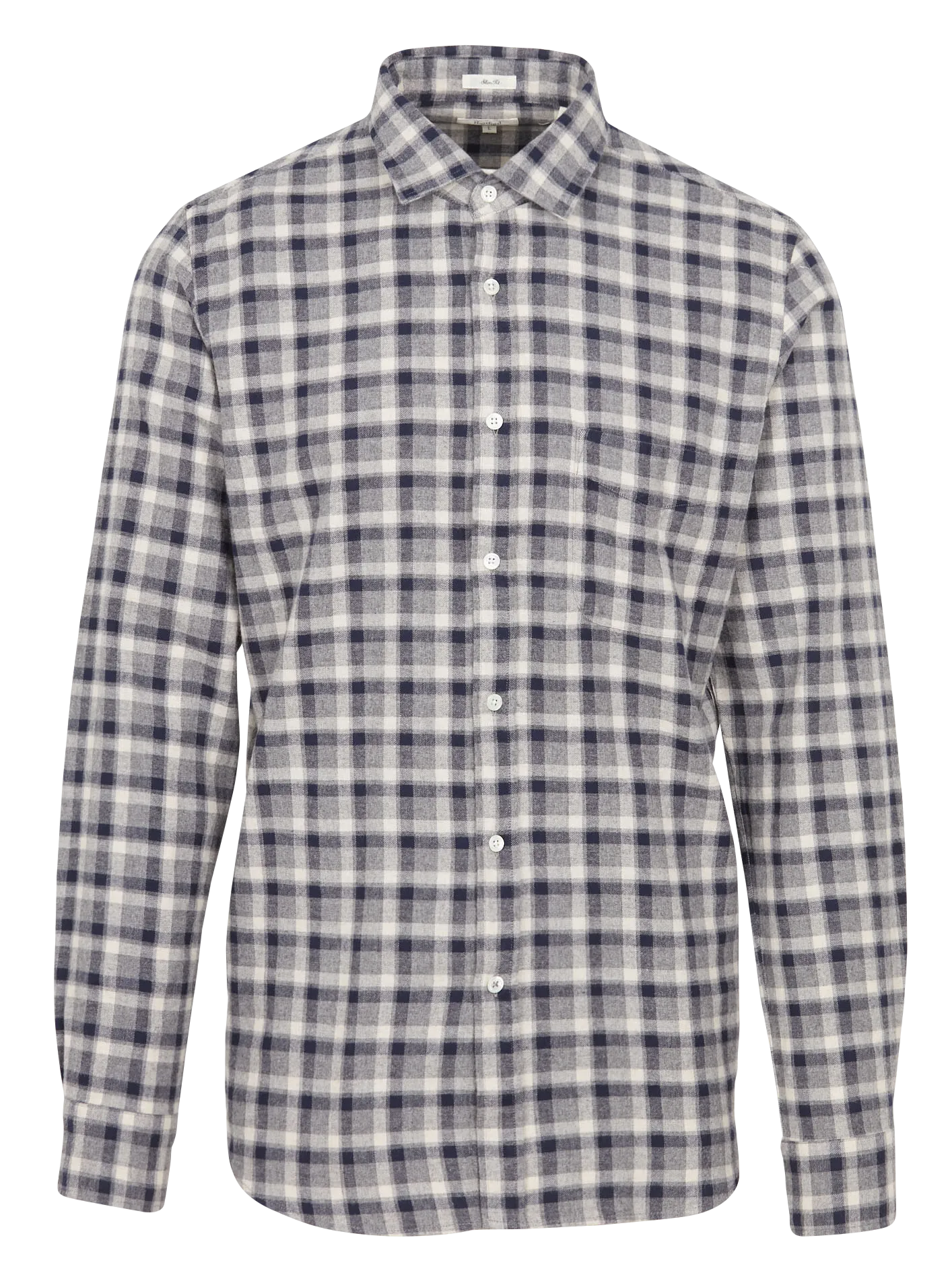  HARTFORD   STORM - Camicia collo classico a quadri in cotone | Grigio