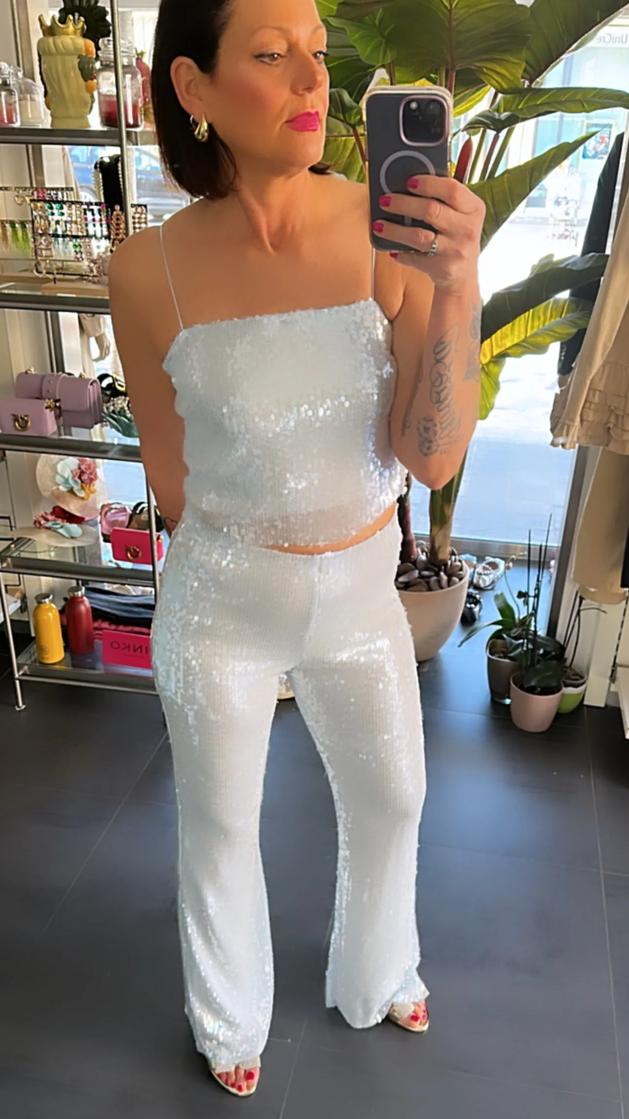 Haveone - PANTA PAILLETTES celeste