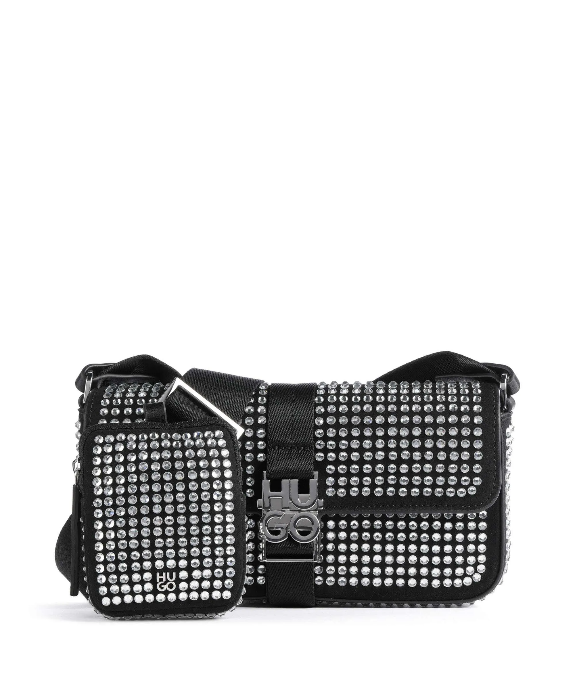 Hugo Stacked Borsa a tracolla pelle sintetica nero  